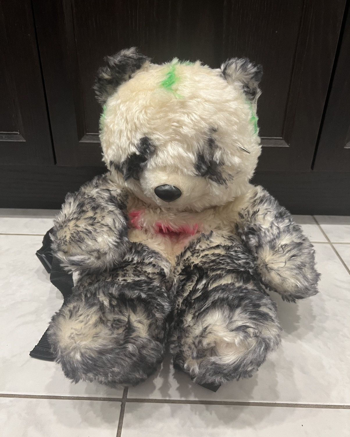 Vetements Vetements 19FW White Mohair Anarchy Bear Backpack Size ONE SIZE - 1 Thumbnail