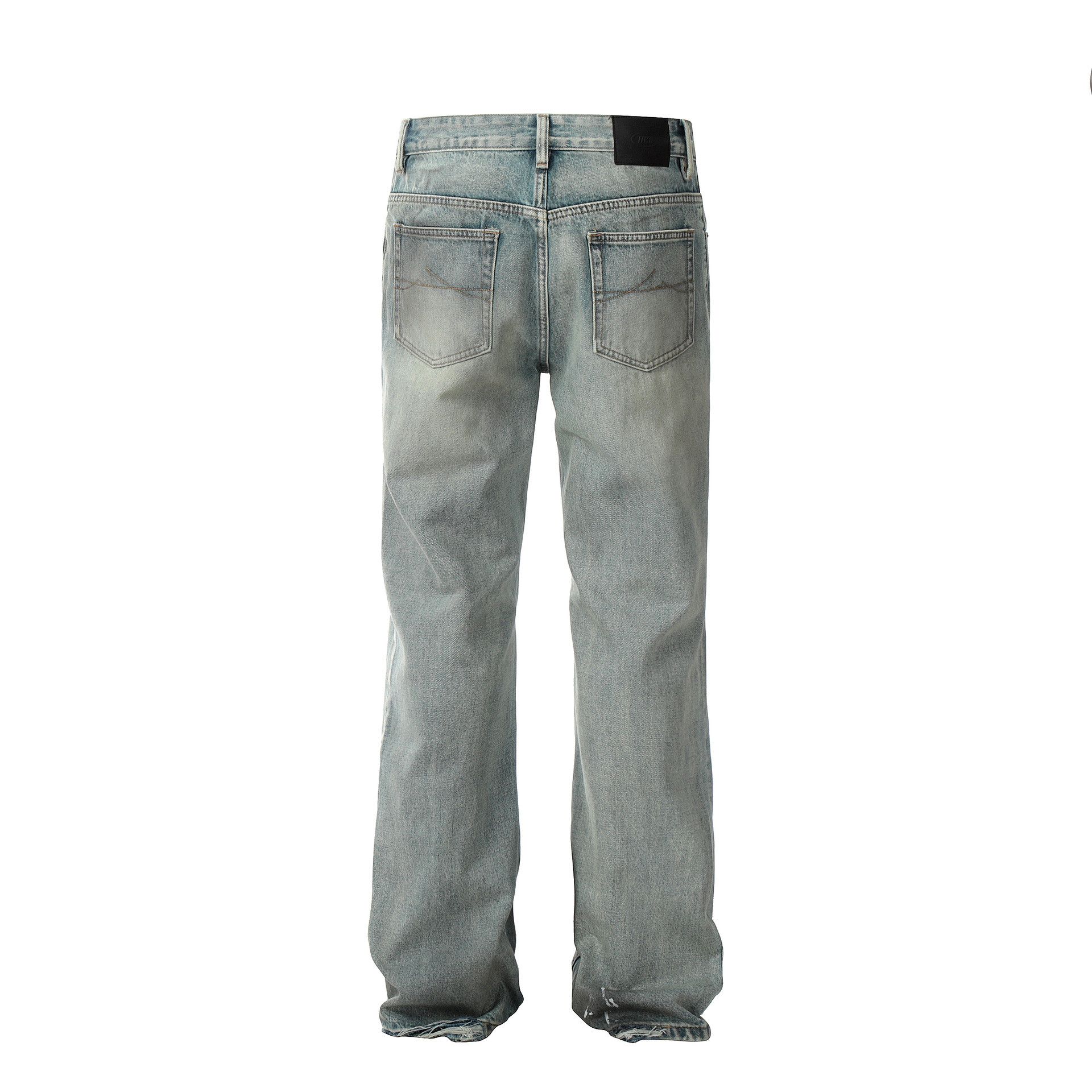 Japanese Brand × Jean American loose straight ink-splashed casual flared jeans Size US 32 / EU 48 - 2 Thumbnail