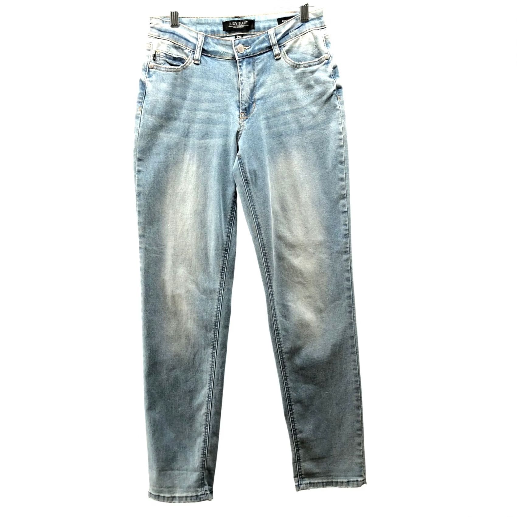 Vintage Judy Blue Boyfriend Fit Jeans Womens 1/25 Light Wash Stretch Blue Low Rise Denim 5-Pocket Design Jeans Womens Size 25" / US 0 / IT 36 - 2 Thumbnail