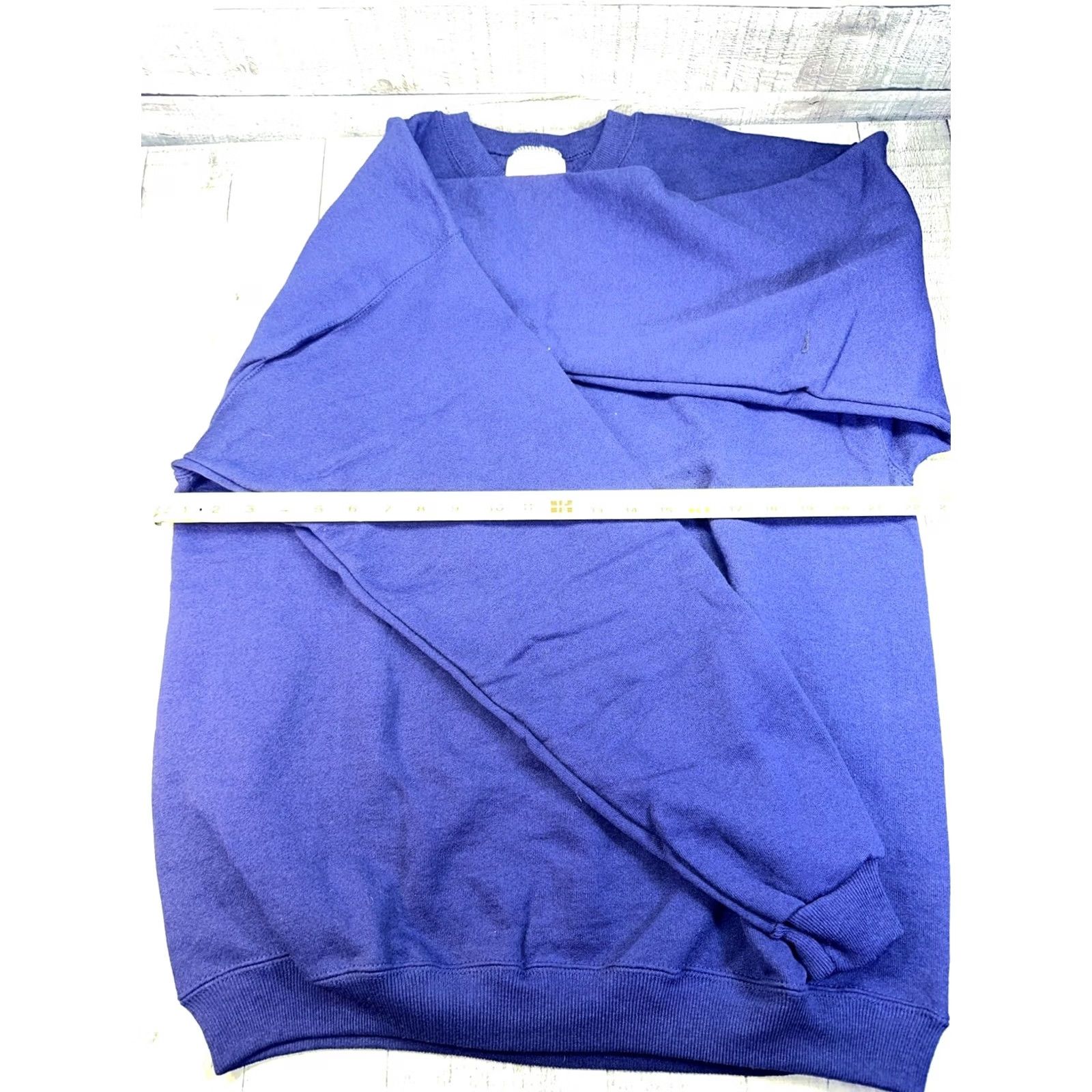 Hanes VINTAGE Hanes Sweatshirt Men's L Navy Blue Heavyweight Back Logo Pullover Blank Back Logo Size US L / EU 52-54 / 3 - 3 Thumbnail