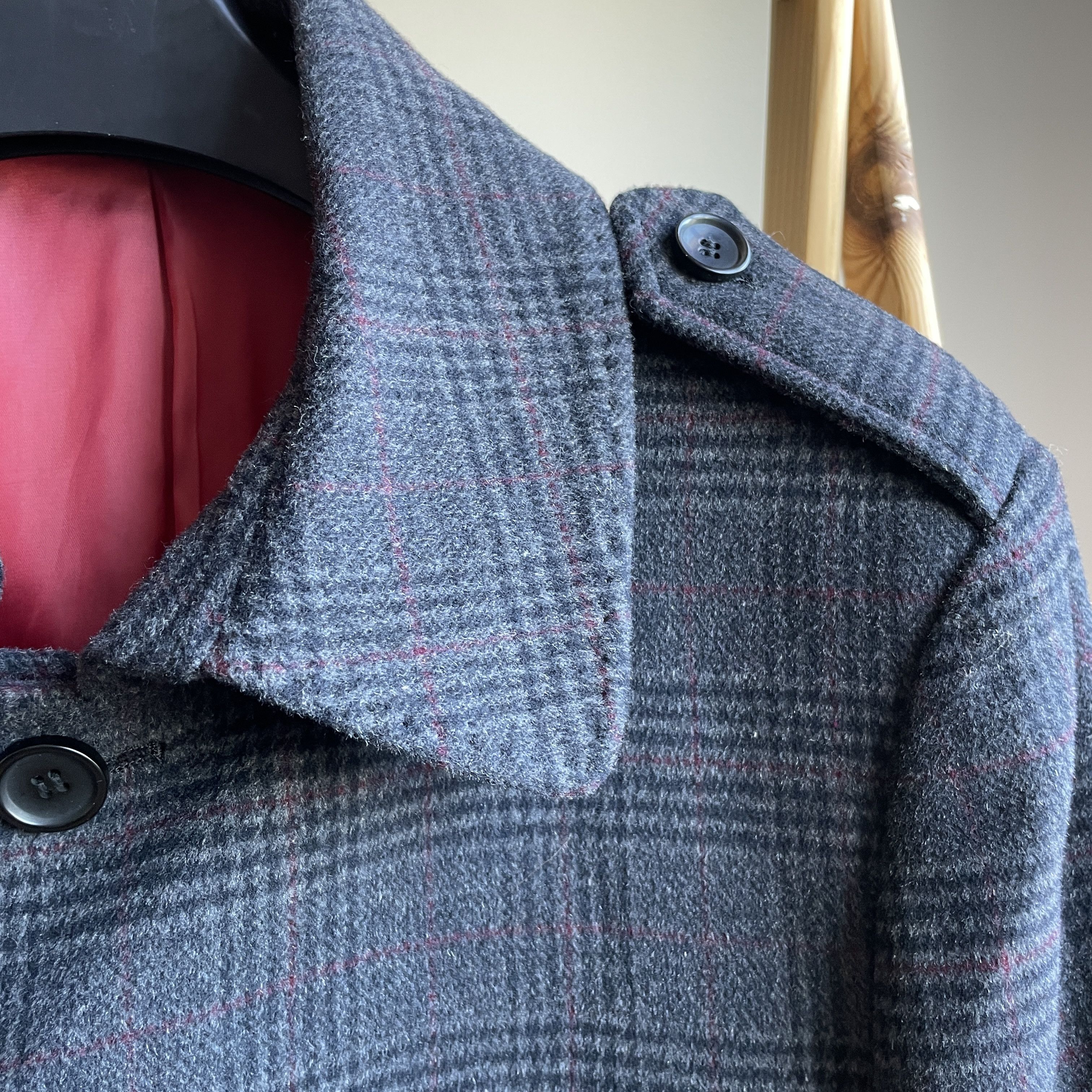 Other Holland Esquire Plaid Wool Blend Mac Coat Size L Size US L / EU 52-54 / 3 - 6 Thumbnail
