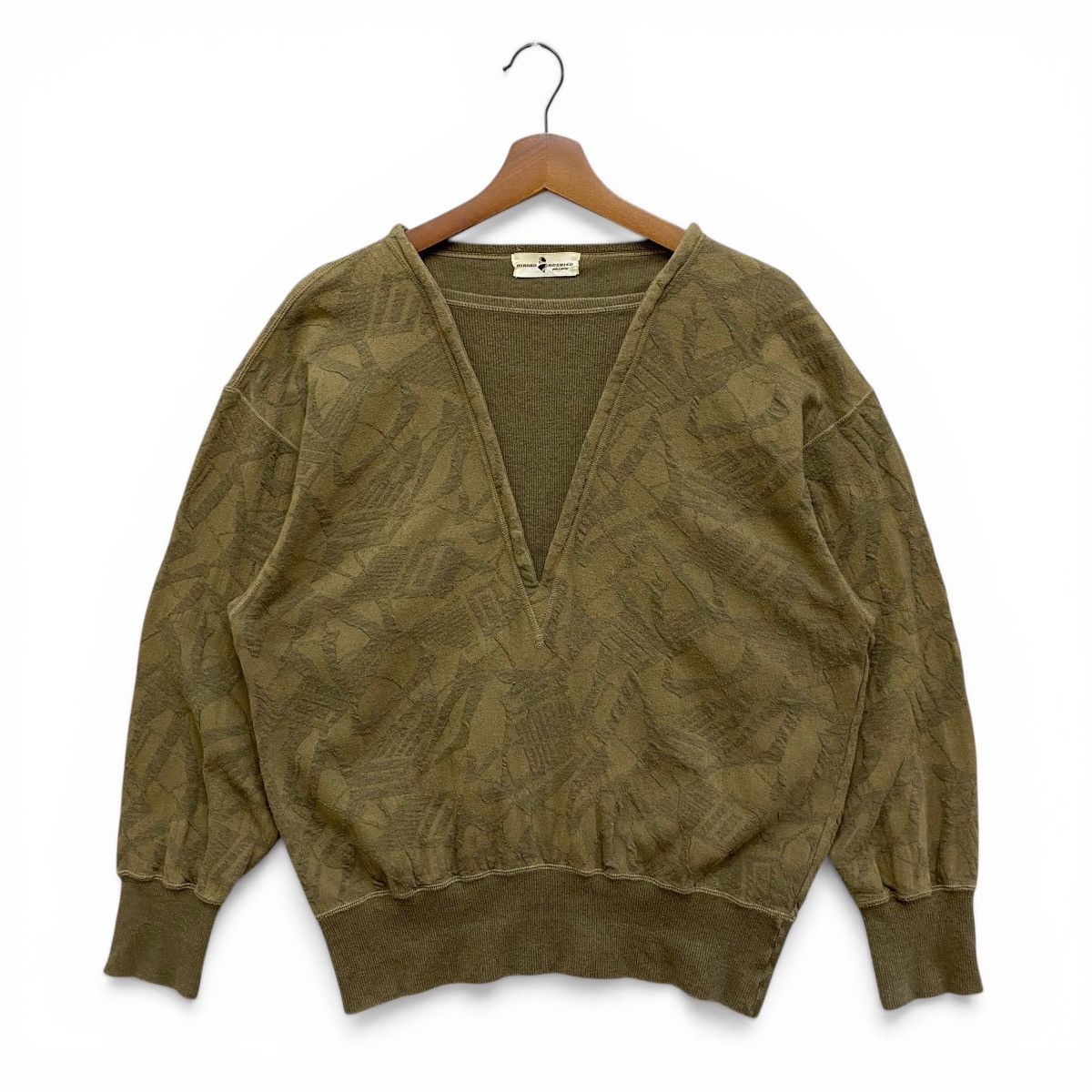 Hiroko Koshino Homme Vintage Hiroko Koshino Jacquard Sweatshirt Japanese Designer Size US M / EU 48-50 / 2 - 1 Thumbnail