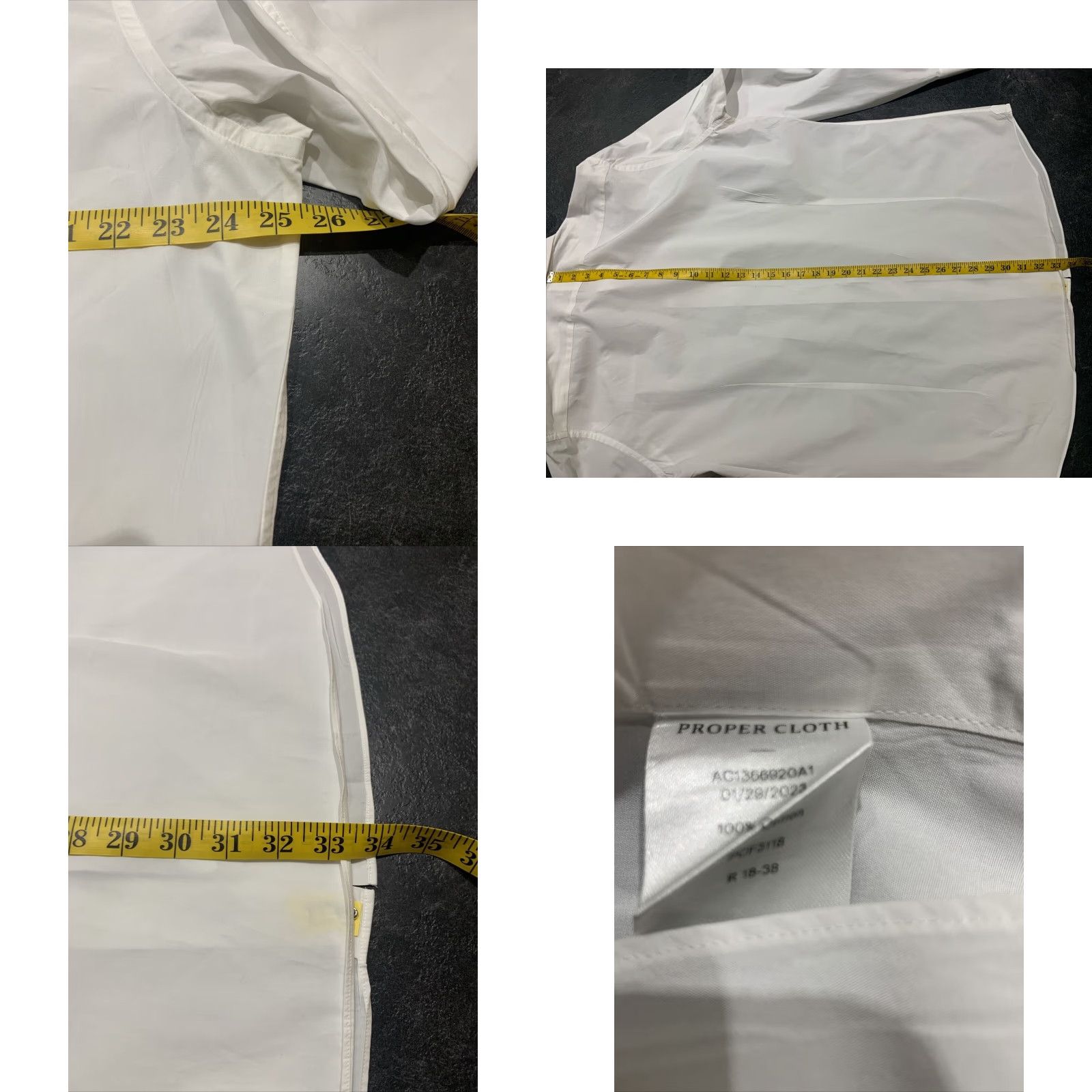 Vintage VINTAGE Proper Cloth Tuxedo Shirt White Formal French Cuffs Adult Size 18 Dress Shirt Size 48R - 8 Thumbnail