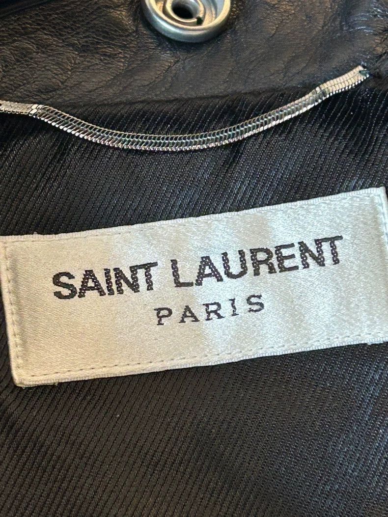 Saint Laurent Paris Saint Laurent Paris Saint Laurent Leather Motorcycle Jacke Size US L / EU 52-54 / 3 - 2 Thumbnail