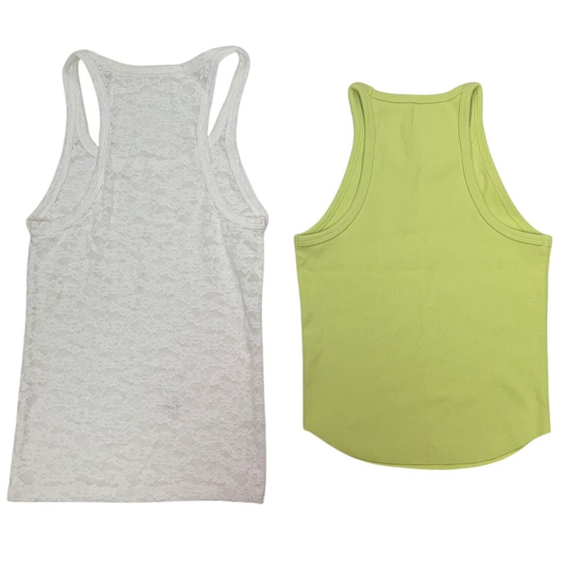 American Eagle Outfitters 2 New American Eagle Womens Small Floral Lace Tank Tops Size S / US 4 / IT 40 - 2 Thumbnail