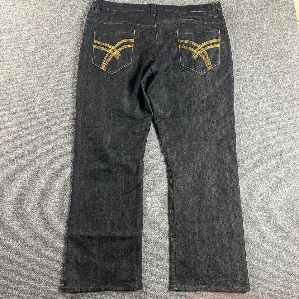 Other Raw Blue Jeans Mens 42/32 Denim Straight Leg Cotton Blend Size US 42 / EU 58 - 5 Thumbnail