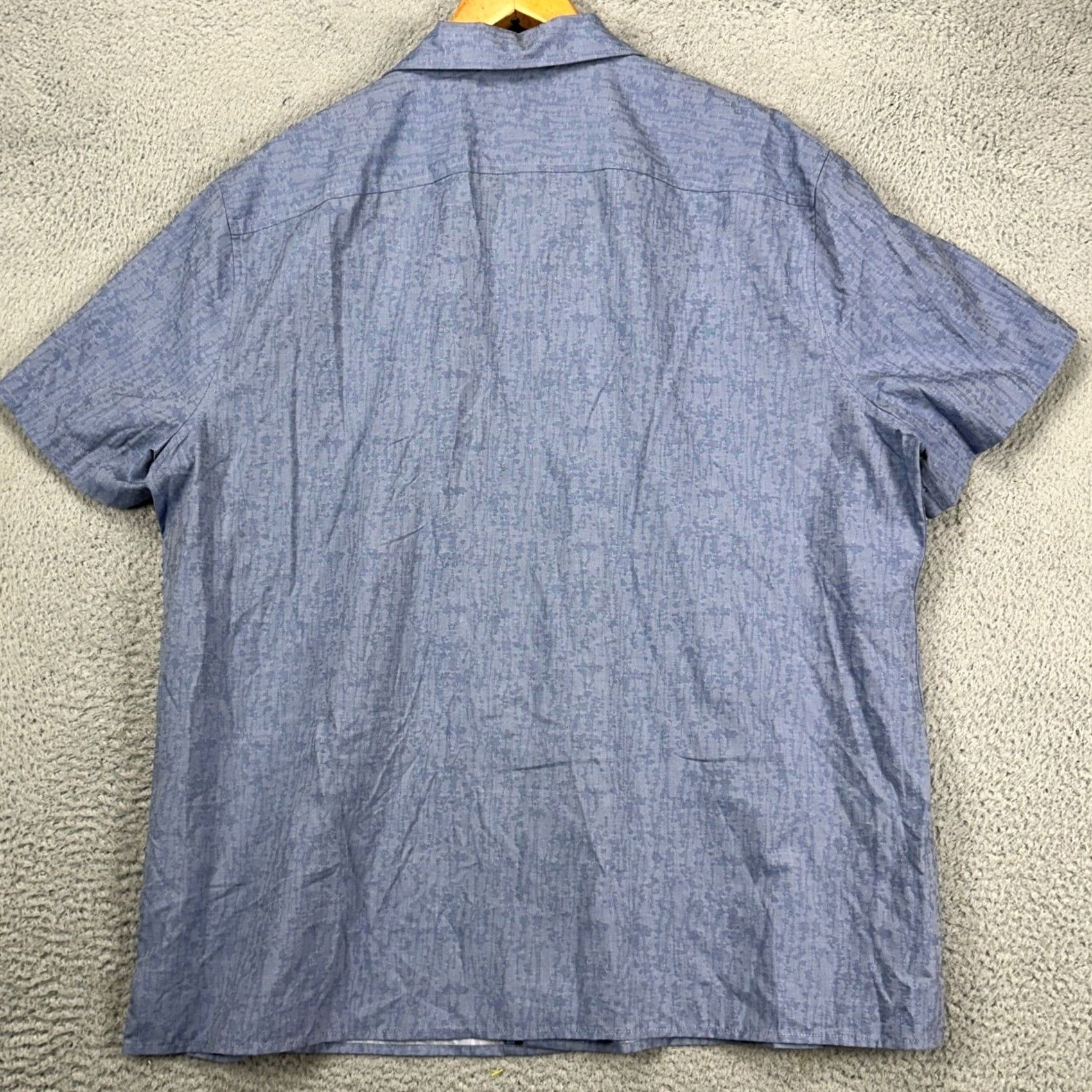 Perry Ellis Perry Ellis Button Up Shirt Mens 2XL Blue Camo Short Sleeve Casual New Size US XXL / EU 58 / 5 - 3 Thumbnail