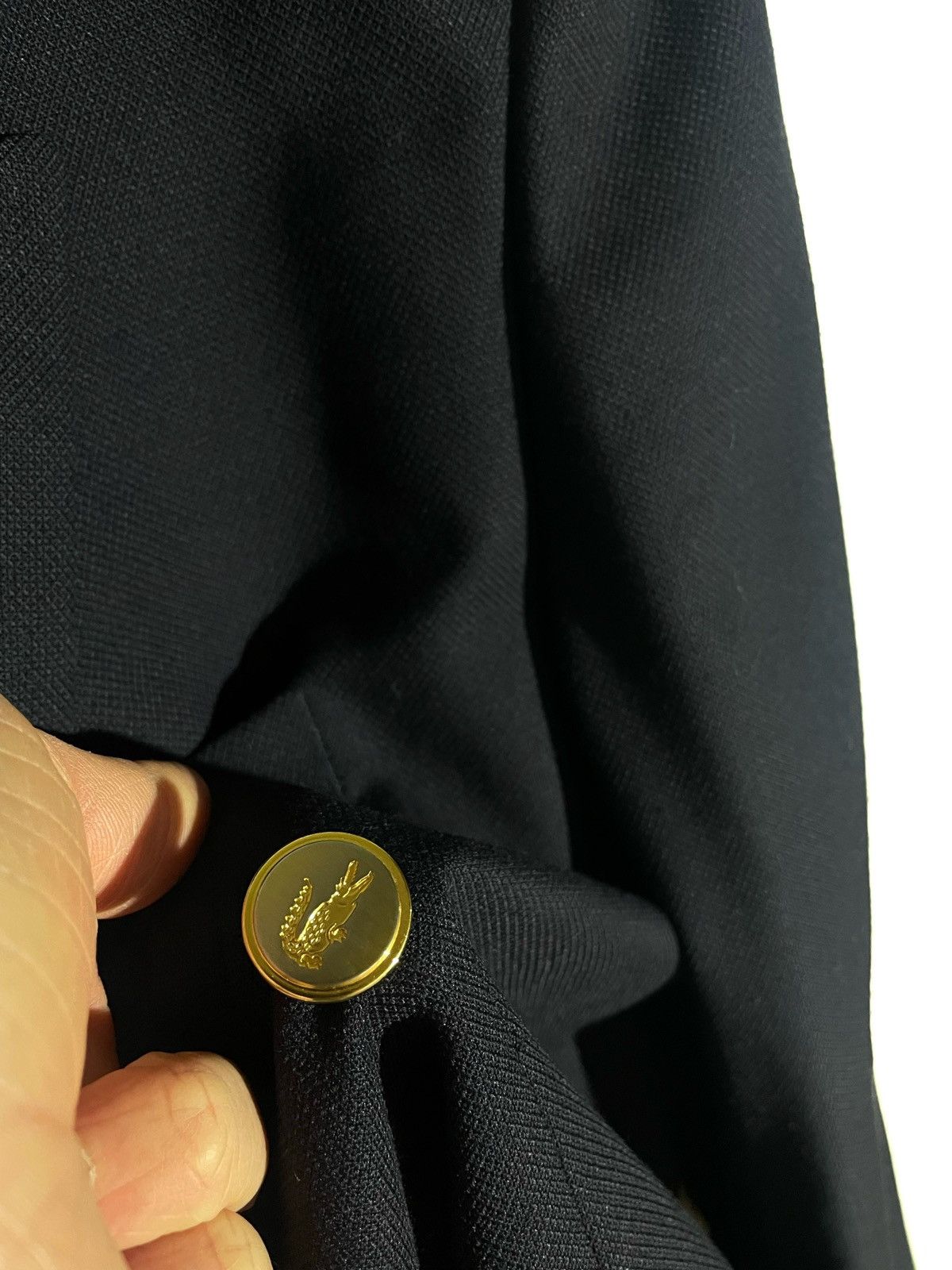 Lacoste Vintage Double-Breasted Blazer Gold Button 54/XL