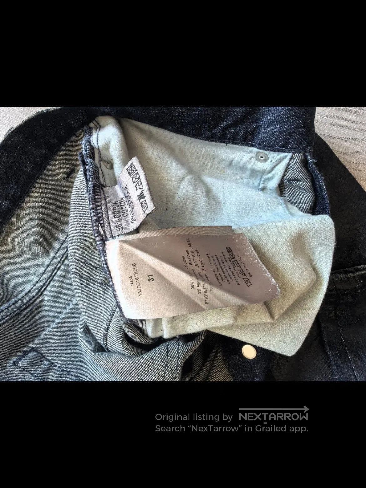 Dior Dior Homme Waxed Vintage Denim. Size US 31 - 7 Thumbnail