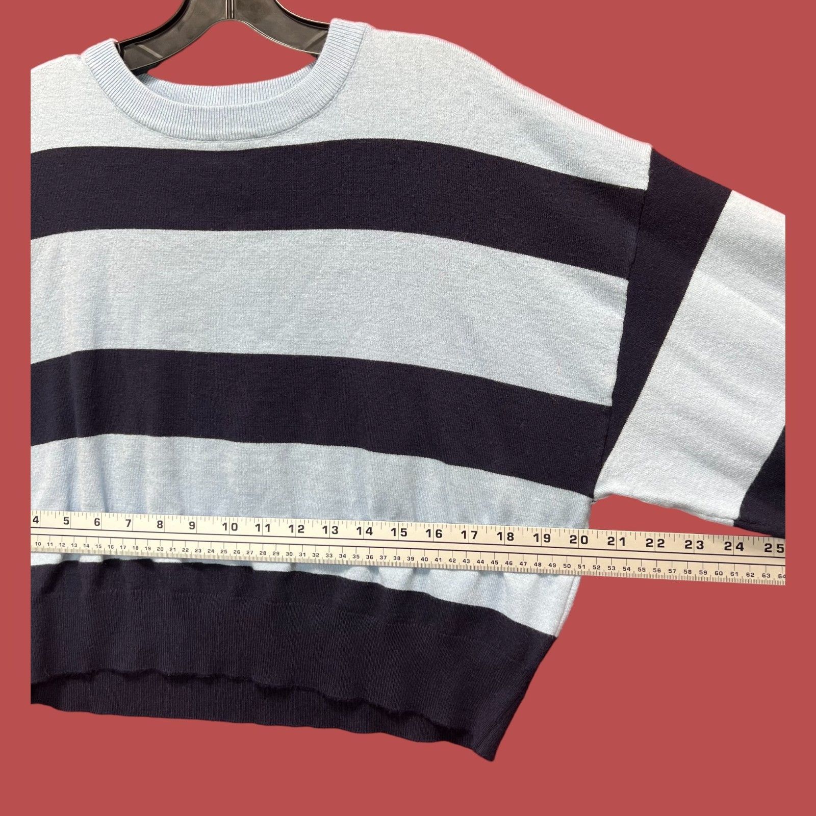 rue21 Rue 21 - Women's Round Neck Long Sleeve Sweater - Light Blue Size L / US 10 / IT 46 - 4 Thumbnail