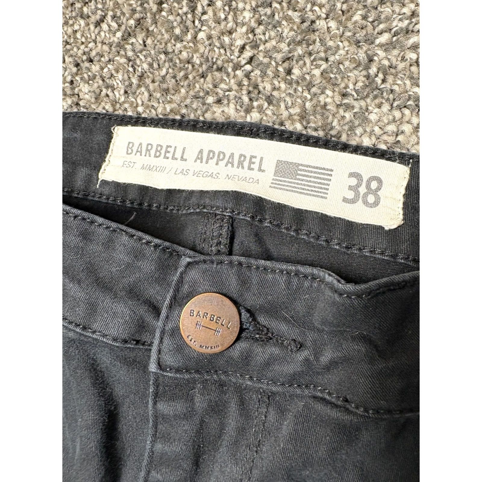 Vintage Barbell Apparel Black Athletic Denim 38x30 Button Jeans Size US 38 / EU 54 - 3 Thumbnail
