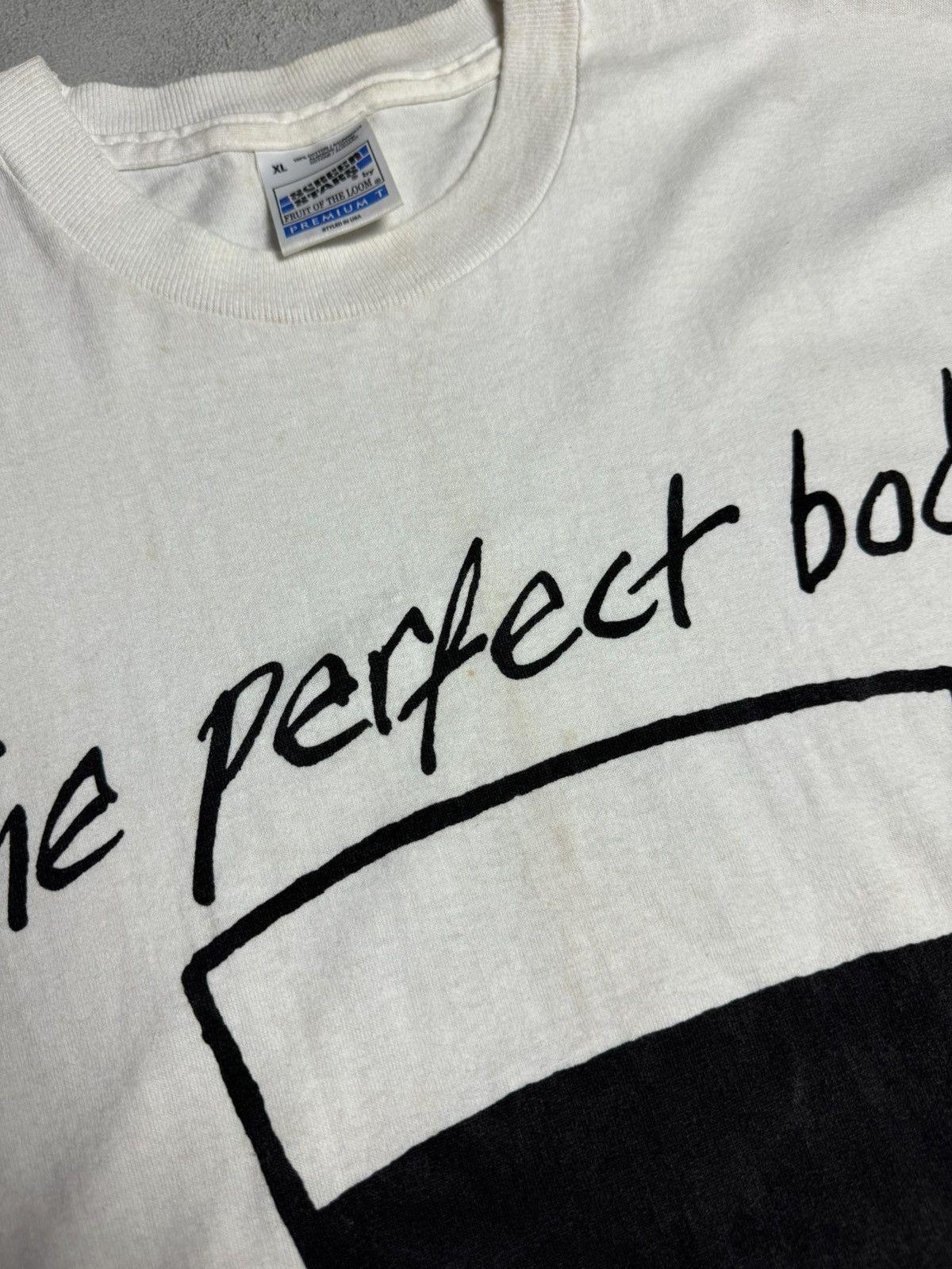 Fruit Of The Loom 1990s Vintage Adult Humor T-Shirt The Perfect Body Size US XL / EU 56 / 4 - 7 Thumbnail