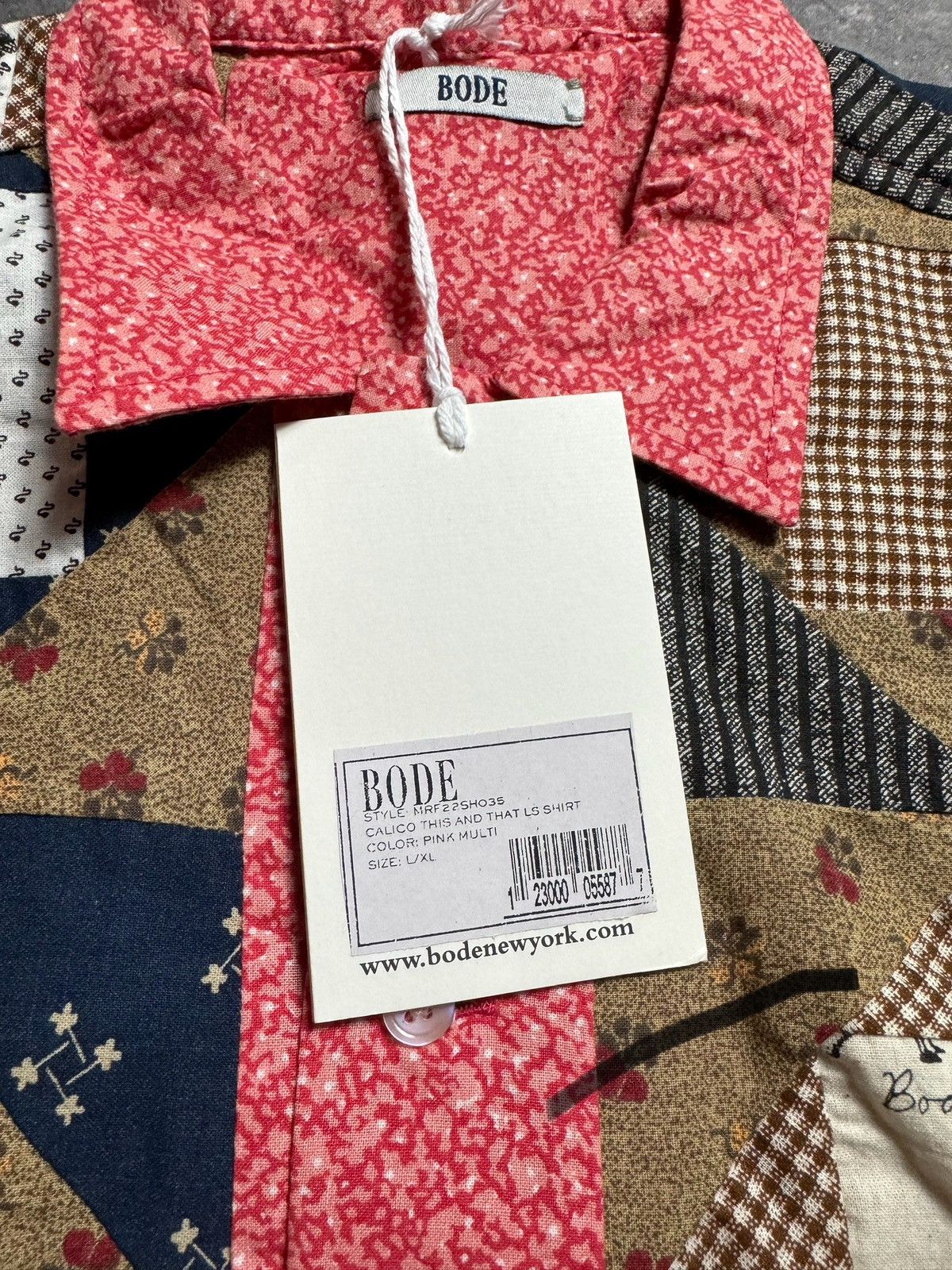 Bode Bode Calico This and That Patchwork Longsleeve Shirt Size US L / EU 52-54 / 3 - 8 Thumbnail