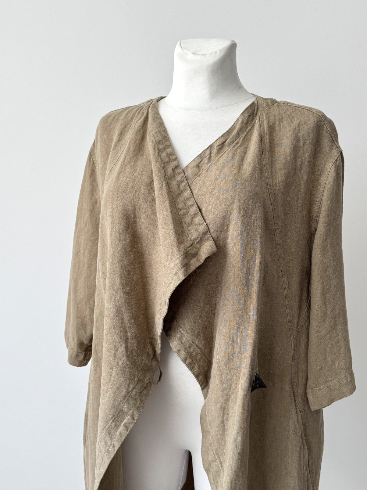 Designer × Japanese Brand OSKA Women’s Linen Duster Coat Size M / US 6-8 / IT 42-44 - 4 Thumbnail