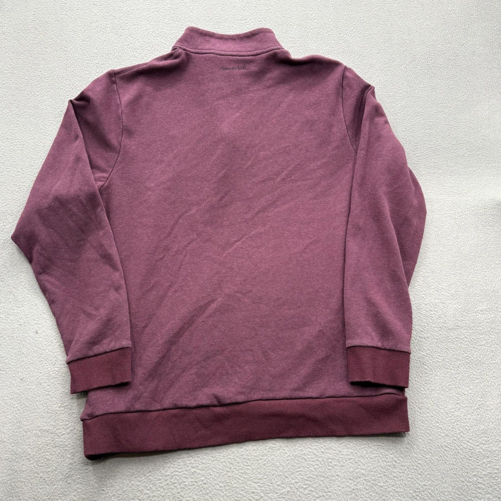 TravisMathew Travis Mathew Sweatshirt Mens XL Purple 1/4 Zip Mock Neck Fleece Golf Pullover Size US XL / EU 56 / 4 - 2 Thumbnail