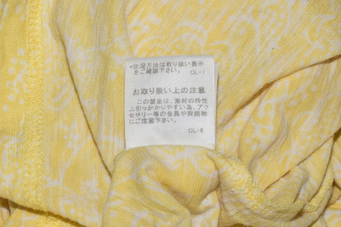 Issey Miyake Yellow Floral Gathered S/S Top Size M / US 6-8 / IT 42-44 - 9 Thumbnail