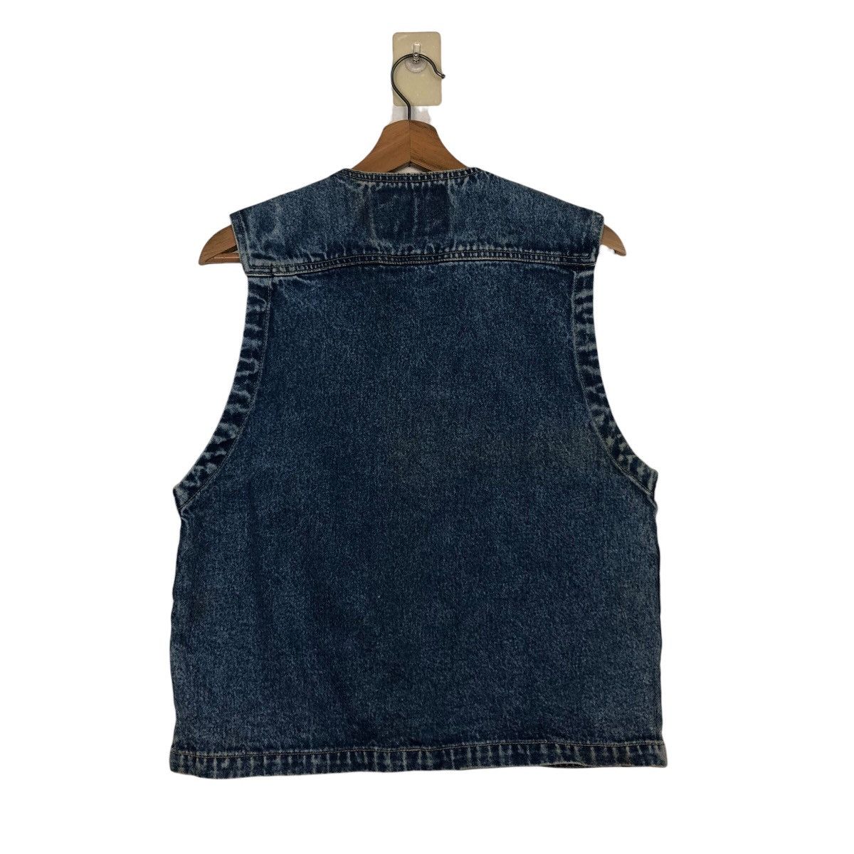 Japanese Brand 📌Vintage Denim Trucker Jacket Tank Top Blue Chaser Size US M / EU 48-50 / 2 - 9 Thumbnail