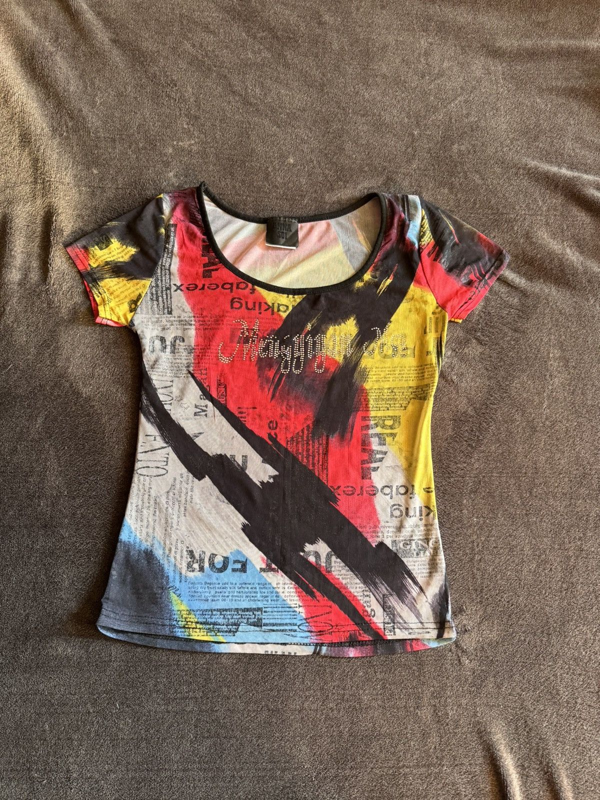Anna Sui Anna Sui Mesh print short sleeve avant-garde y2k tattoo Size M / US 6-8 / IT 42-44 - 1 Thumbnail