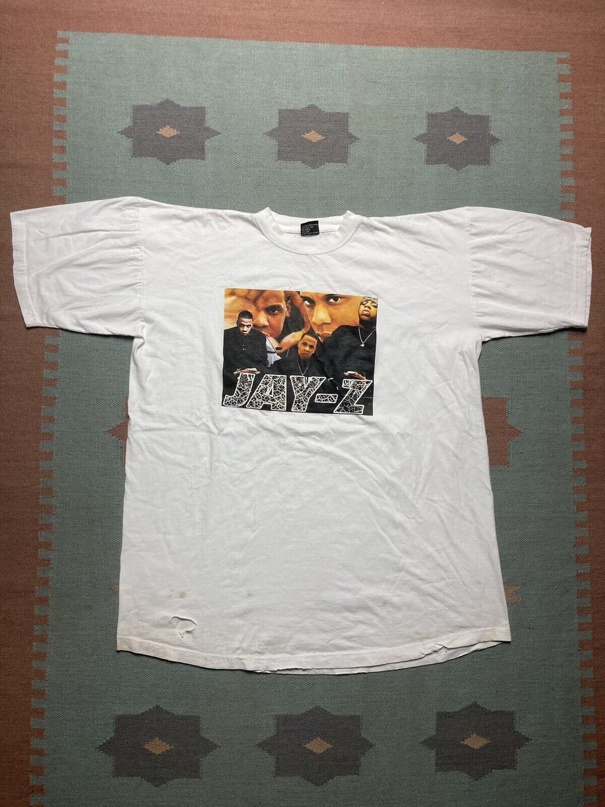 Vintage VTG 90s t shirt Jay Z hip hop rap tee bodega boot XXL Tall Size US XXL / EU 58 / 5 - 1 Thumbnail