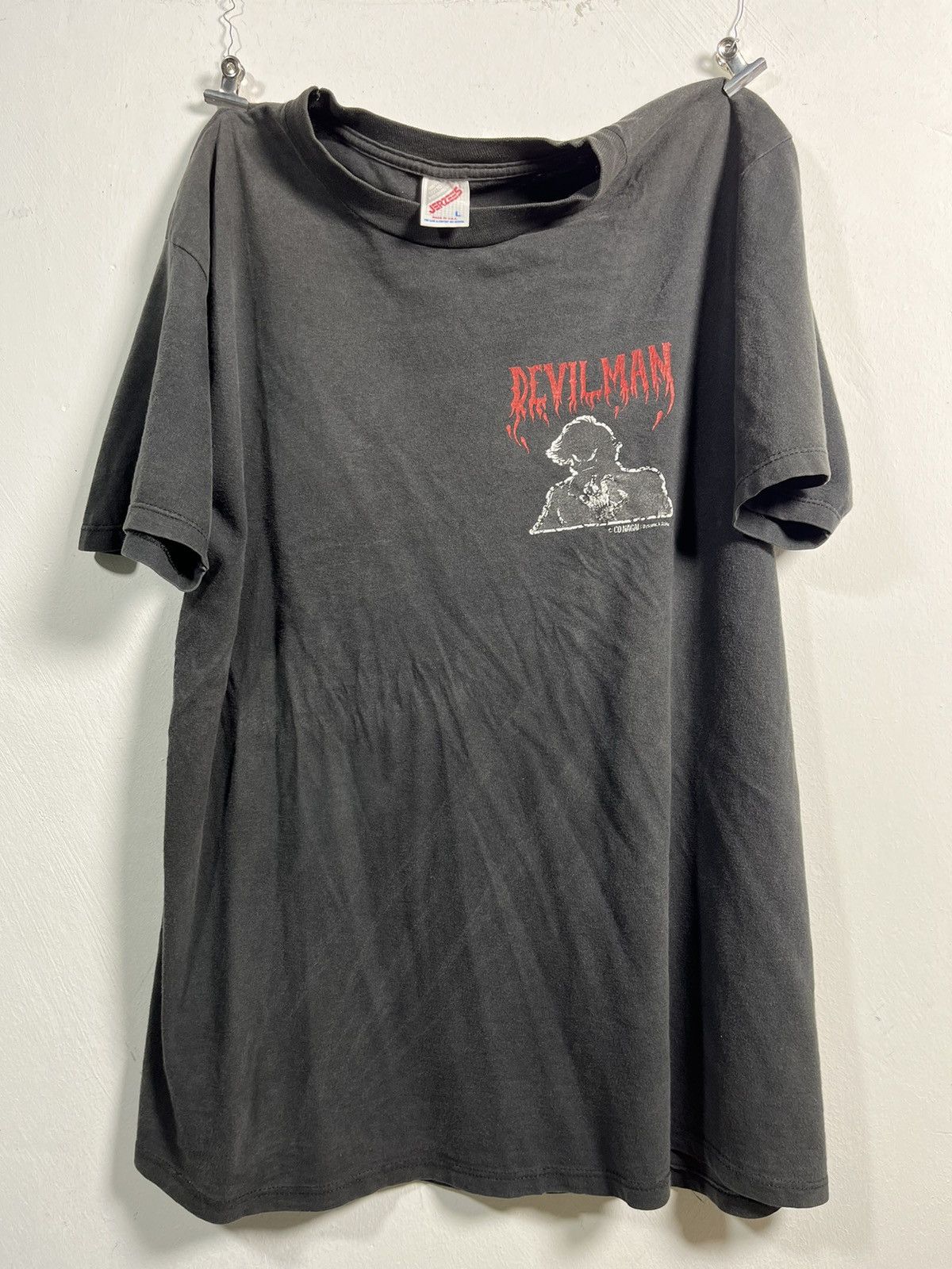 Other 👹 Vintage Devilman Tee – 1990s Jerzees Single Stitch Grail 👹 Size US L / EU 52-54 / 3 - 4 Thumbnail