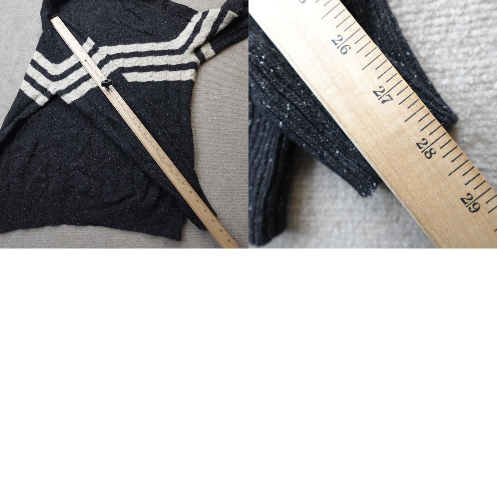 Vince Vince Mens Sweater XL Gray Striped Knit Wool Silk Blend Crew Neck Pullover Long Sleeve Casual Winter Fall Spring Size US XL / EU 56 / 4 - 8 Thumbnail