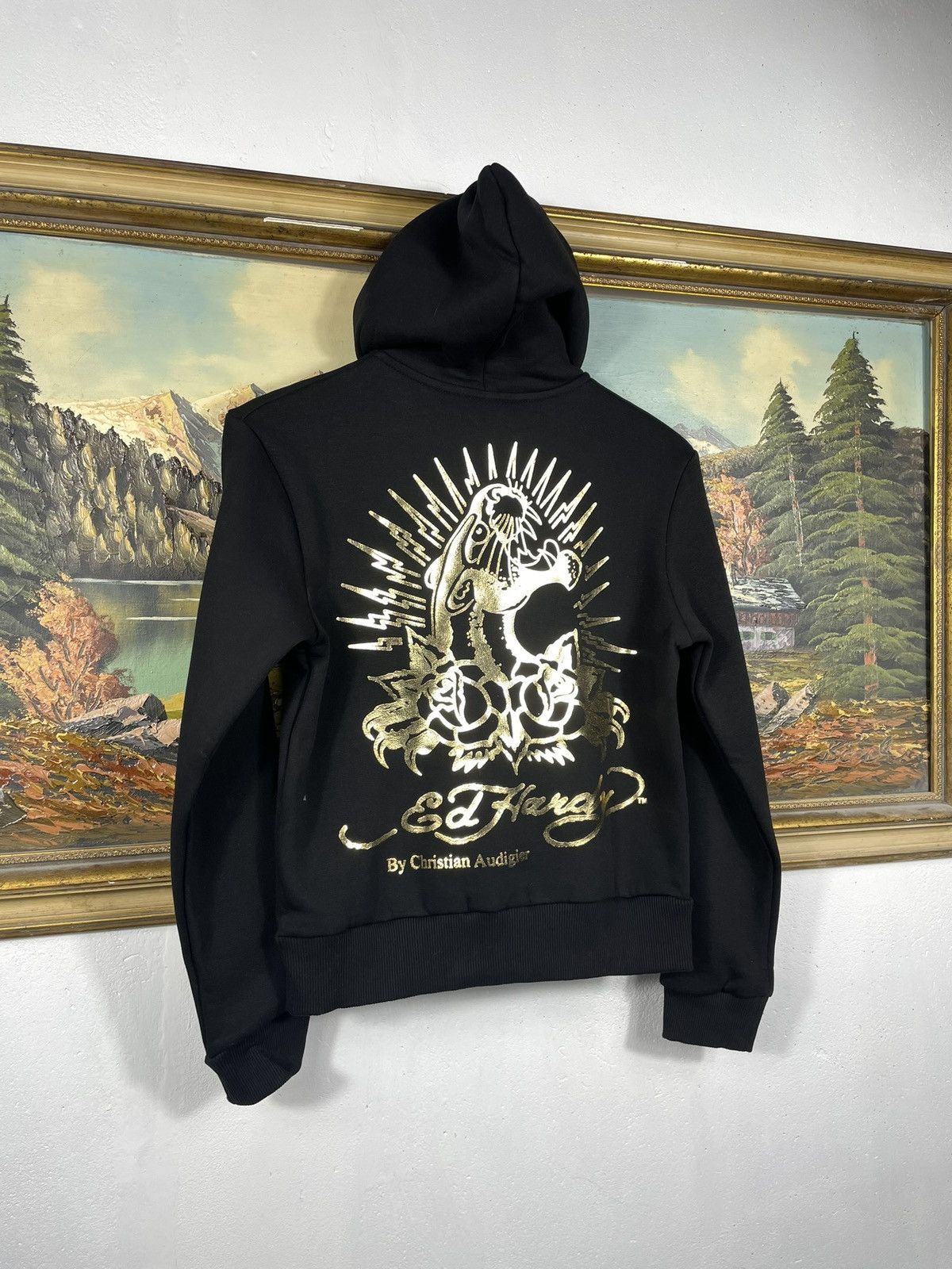 Christian Audigier × Ed Hardy × Vintage Ed Hardy Retro 00s Hoodie Sweatshirt Affliction Grunge Size S / US 4 / IT 40 - 8 Thumbnail