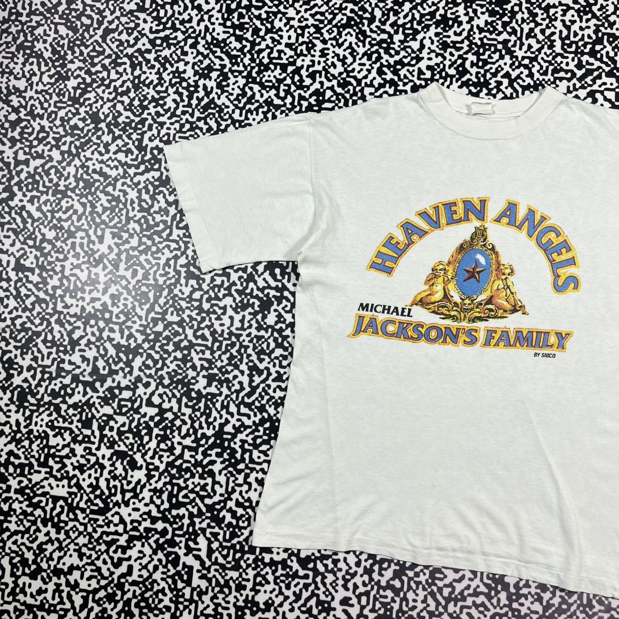 Michael Jackson Vintage 90s Rare Michael Jackson Heaven Angels Band T-shirt Size US XL / EU 56 / 4 - 2 Thumbnail