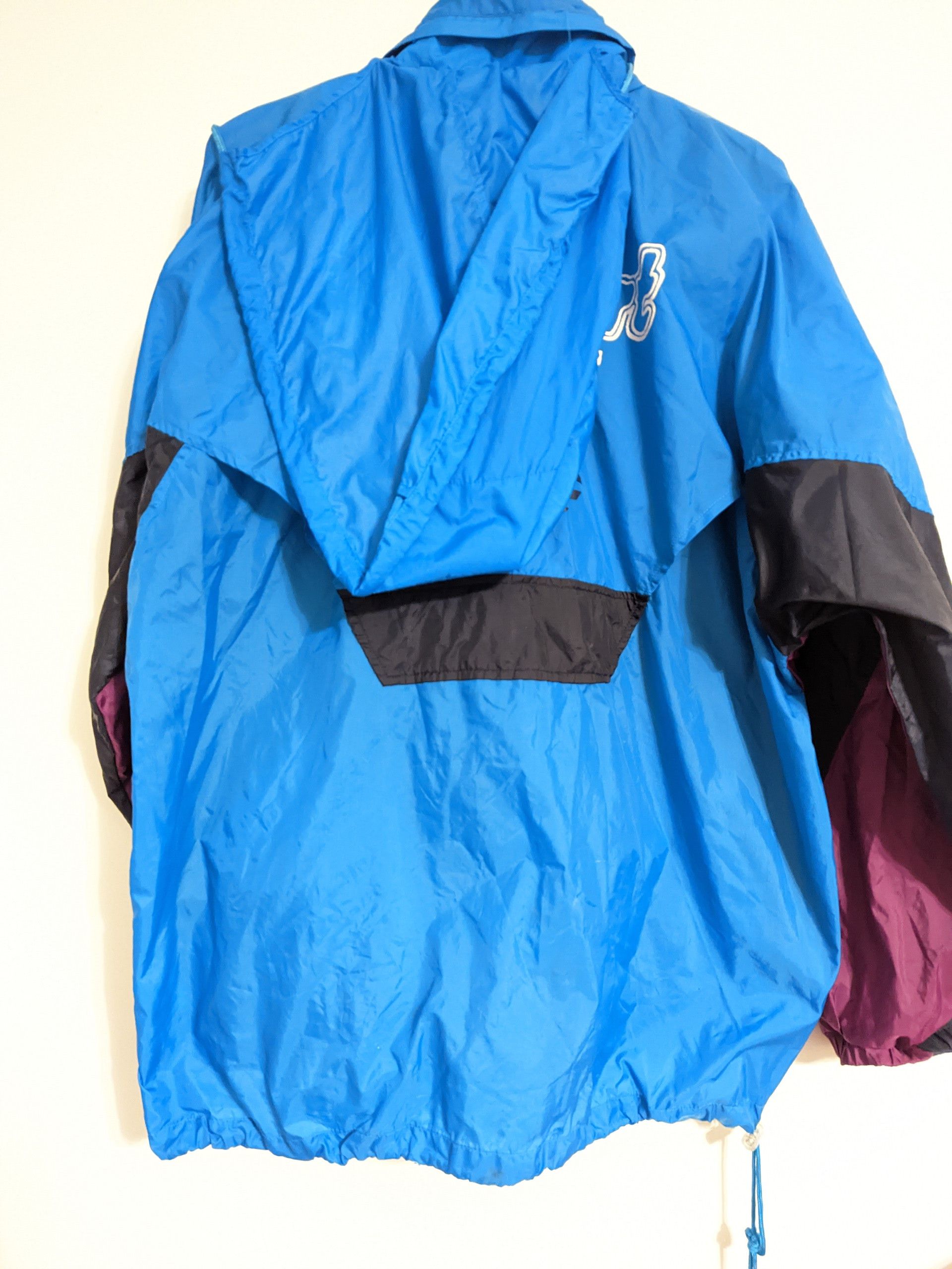 Adidas Vintage Adidas Trefoil Windbreaker 1990s Blue/Purple Taiwan Size US L / EU 52-54 / 3 - 10 Thumbnail