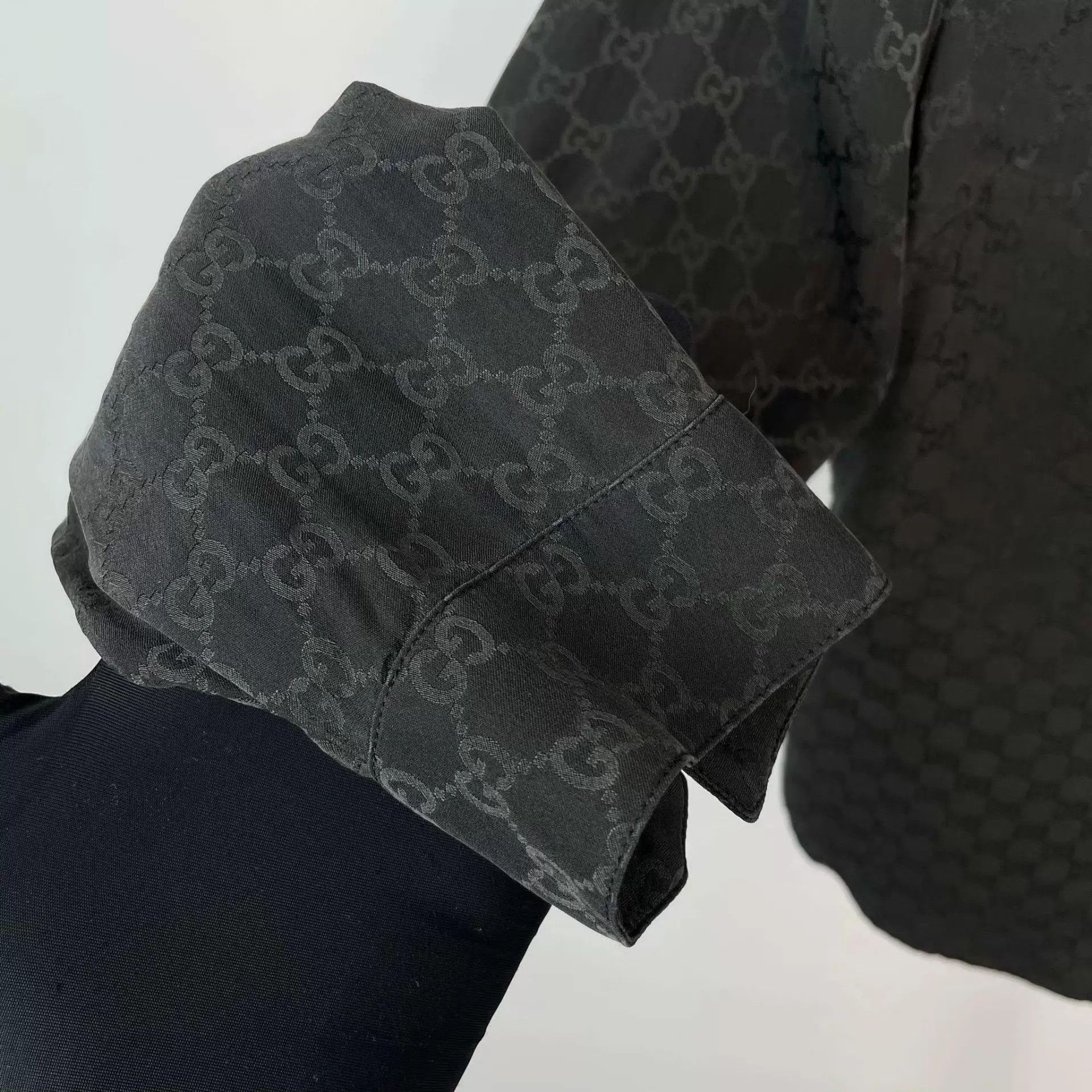 Gucci Gucci all-over print logo long-sleeve shirt black size 36 Size XS / US 0-2 / IT 36-38 - 8 Thumbnail
