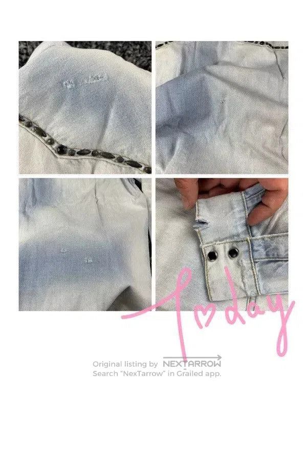Amiri Amiri Distressed Denim Shirt Size S. Size US S / EU 44-46 / 1 - 6 Thumbnail