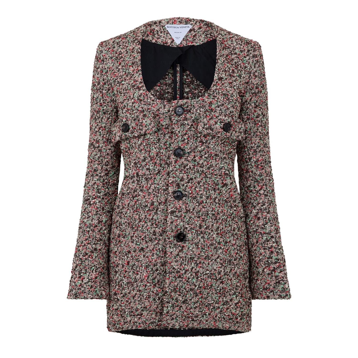 Bottega Veneta Bottega Veneta Boule Wool Regular Fit Blazer in Brown Size M / US 6-8 / IT 42-44 - 1 Thumbnail