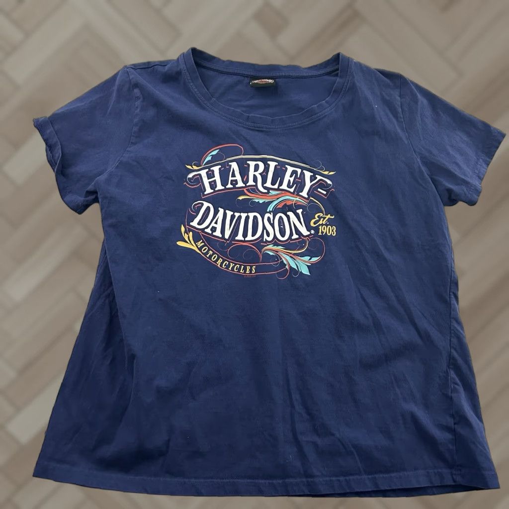 Harley Davidson Voodoo Harley-Davidson New Orleans Short Sleeve T Shirt Women's XL Blue Size XL / US 12-14 / IT 48-50 - 1 Thumbnail