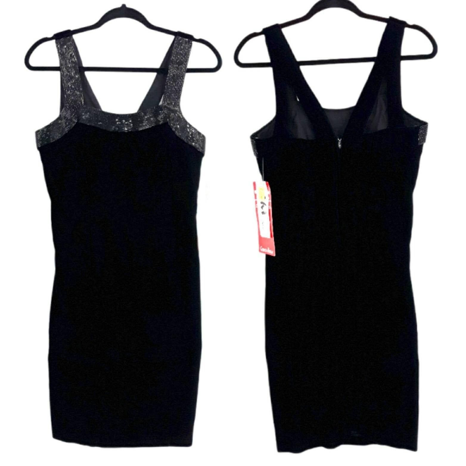 Vintage Vtg 80's Dress Formal Velvet Beaded Black Sz S Knee Length Size S / US 4 / IT 40 - 3 Thumbnail