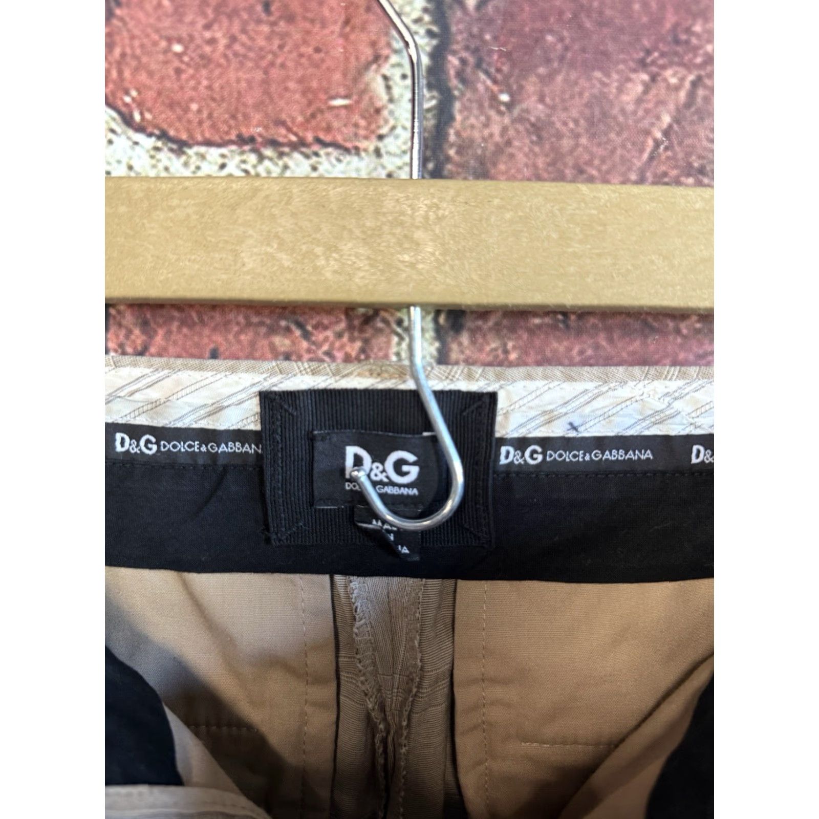 Dolce & Gabbana Dolce&Gabbana Mens Chino Pants Straight Leg Beige 36 x 28 Regular Fit Size 36 Mens Pants Size US 36 / EU 52 - 3 Thumbnail