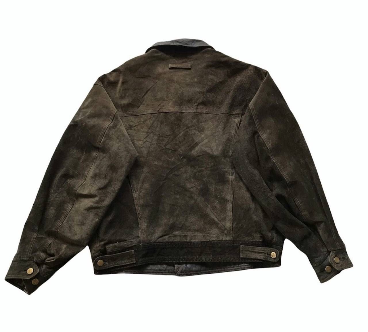 Vintage Vintage MIKEBIRNIES Suede Leather Jacket Paisley Lining Size US L / EU 52-54 / 3 - 2 Thumbnail
