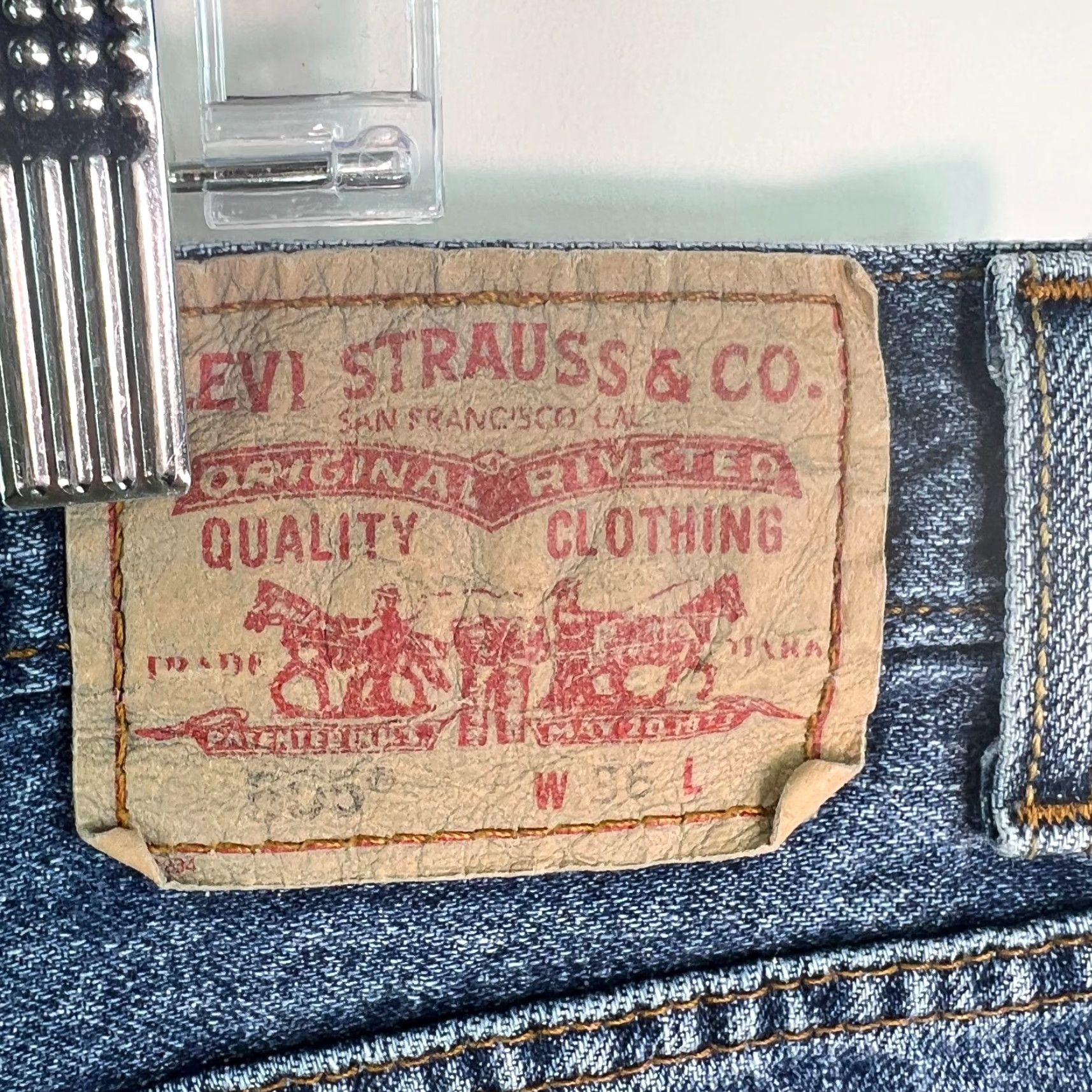 Levi's VINTAGE Levi's 505 Mens Denim Flat Front Regular Fit Mid Rise Blue Biker Shorts Size 36 Size US 36 / EU 52 - 5 Thumbnail