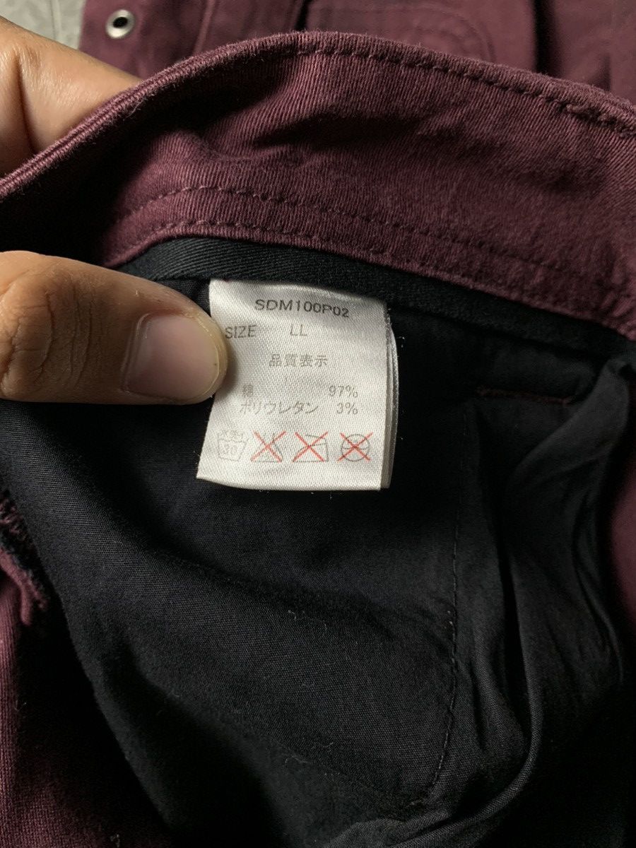 semanticdesign 2000s Semantic Design Red Wine Slashed Bondage Cargo Pants Size US 36 / EU 52 - 8 Thumbnail