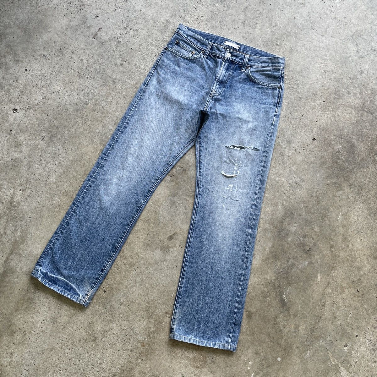 Japanese Brand × Jean × Vintage W31 Vintage Japanese Distressed Faded Jeans Pants Denim Size US 31 - 2 Thumbnail