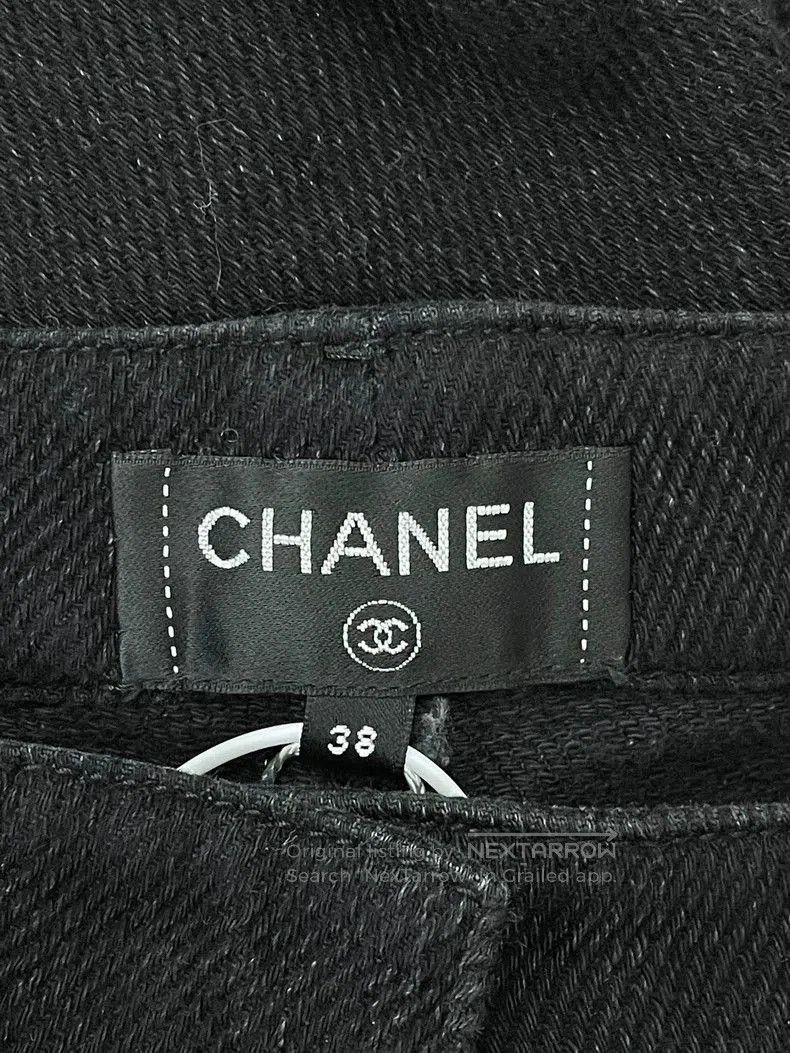 Chanel Chanel High-Waist Denim Wide-Leg Pants. Size US 38 / EU 54 - 3 Thumbnail