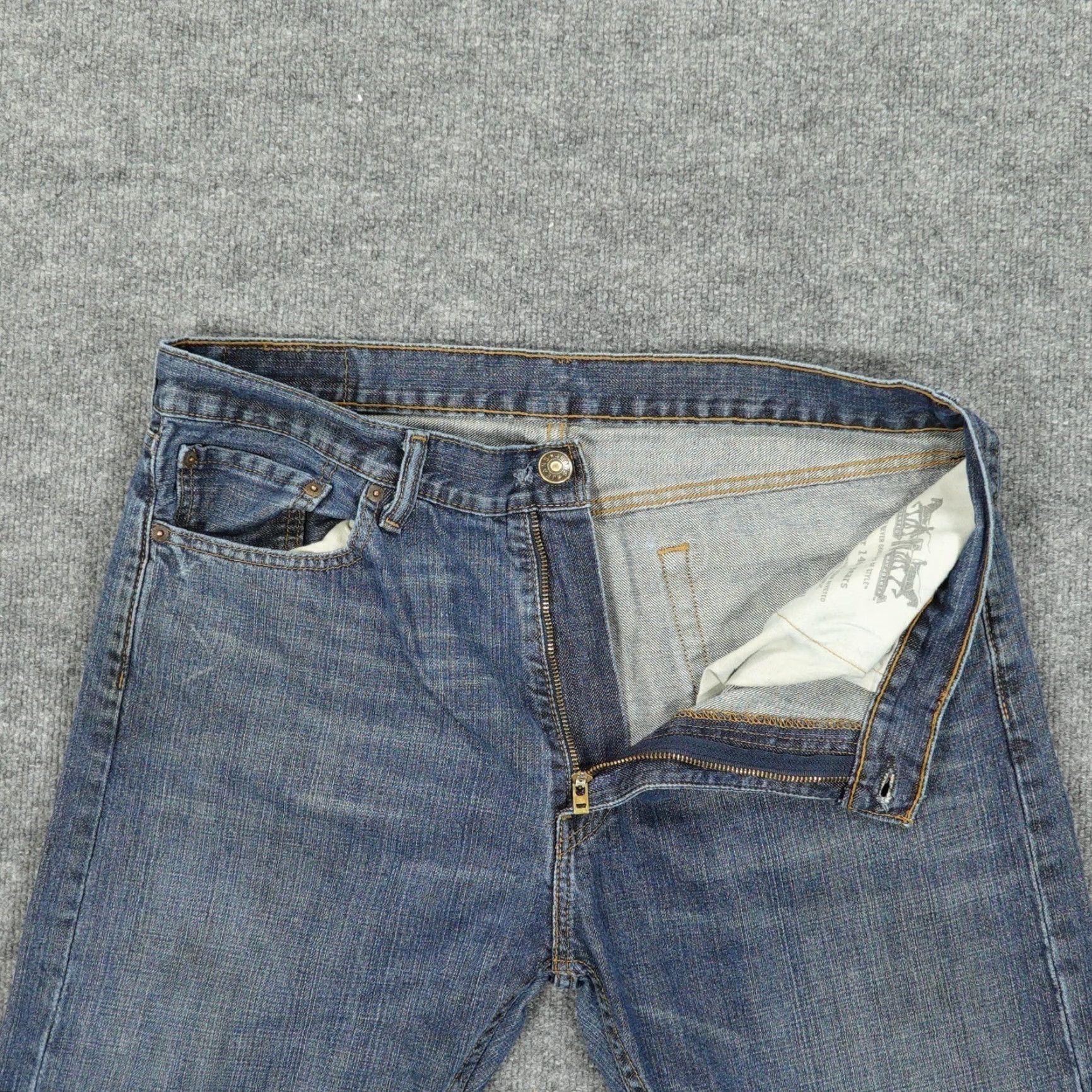 Levi's Levi's 505 Jeans Mens 36x29 Blue Regular Fit Straight Leg 100% Cotton Size US 36 / EU 52 - 7 Thumbnail