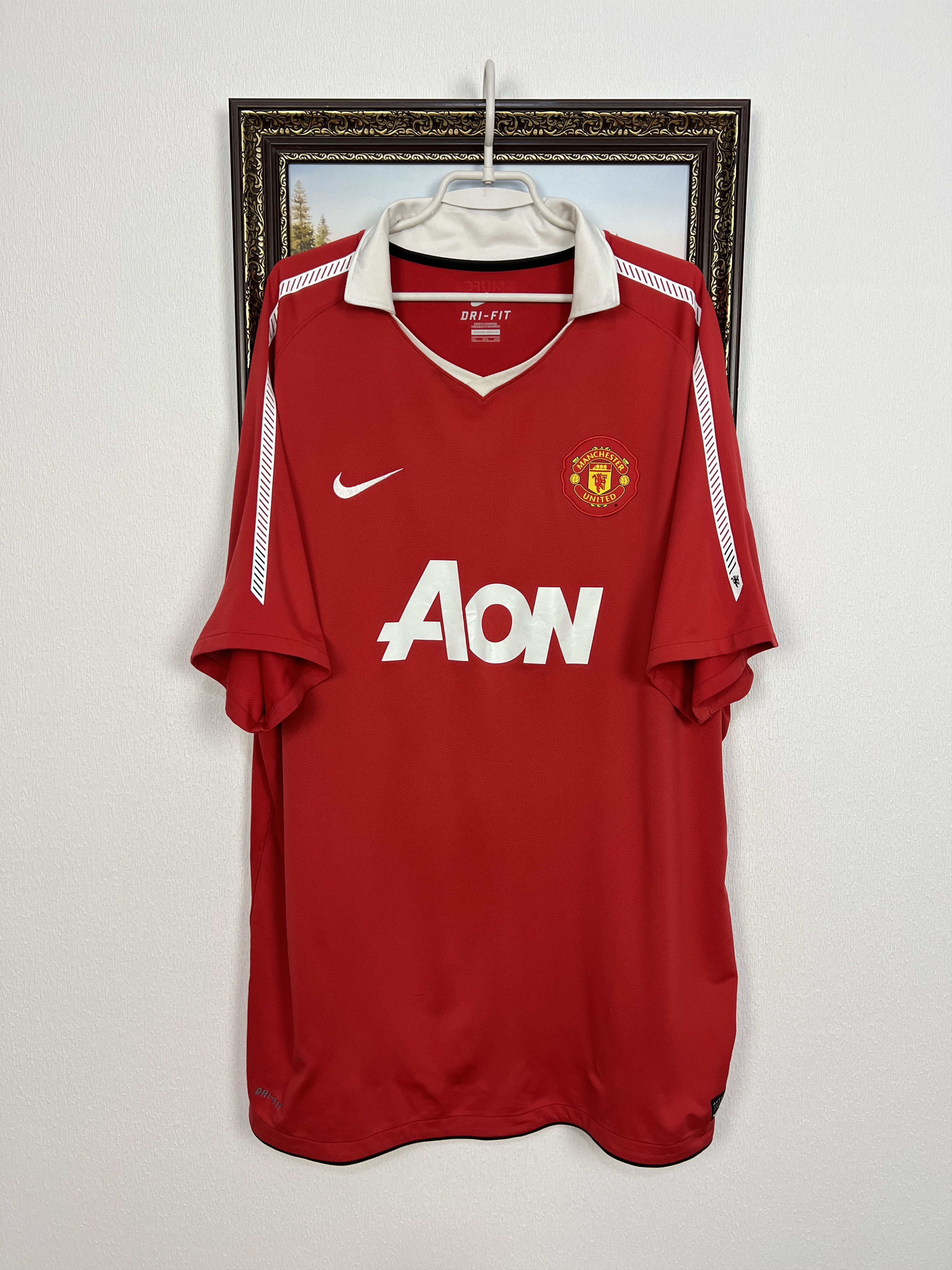 Nike Manchester United football shirt 2010 AON Jersey Trikot 3XL Size US XXL / EU 58 / 5 - 1 Thumbnail