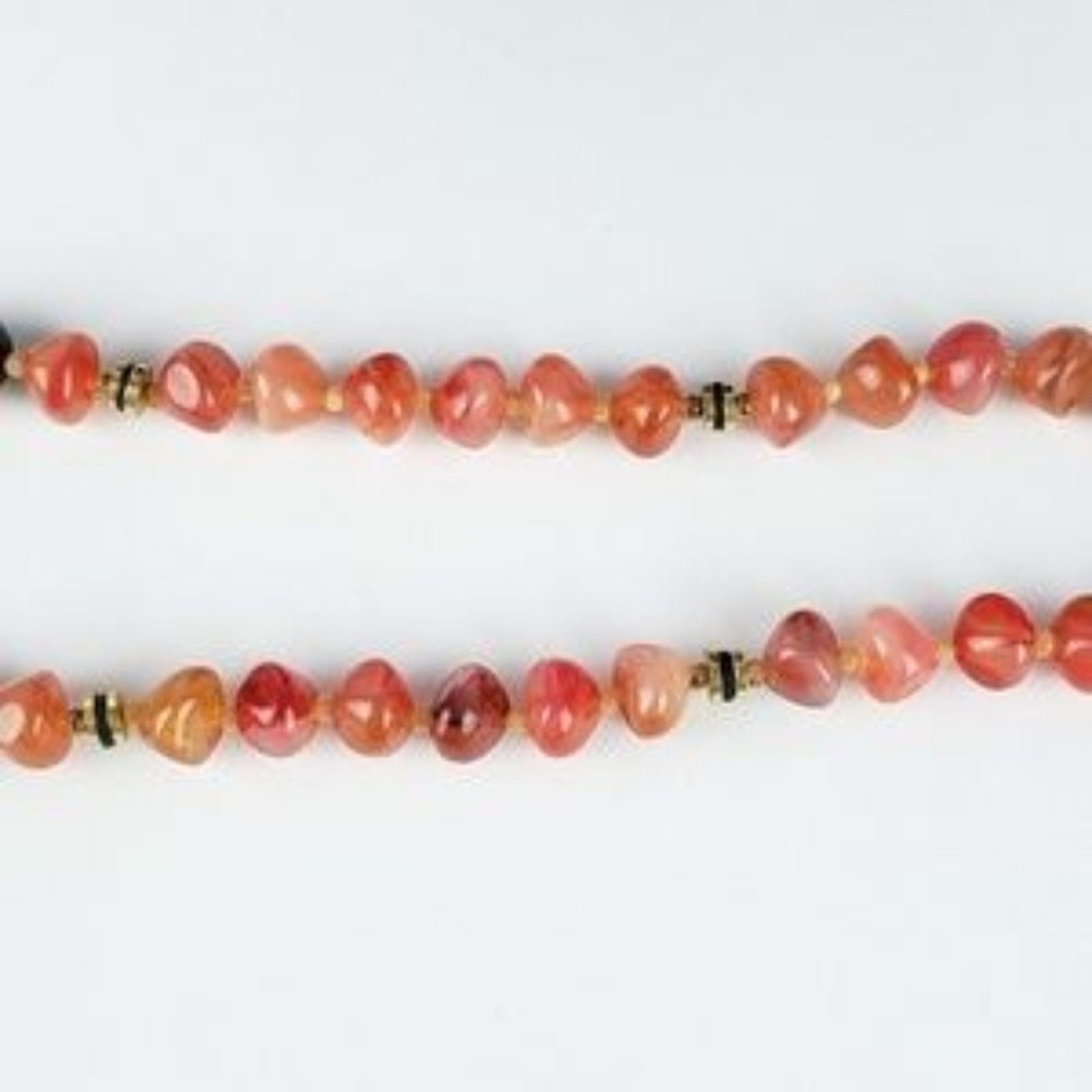 Other Red/Pink Accent Beaded Necklace with Lacquer Painted Pendant Size ONE SIZE - 5 Thumbnail