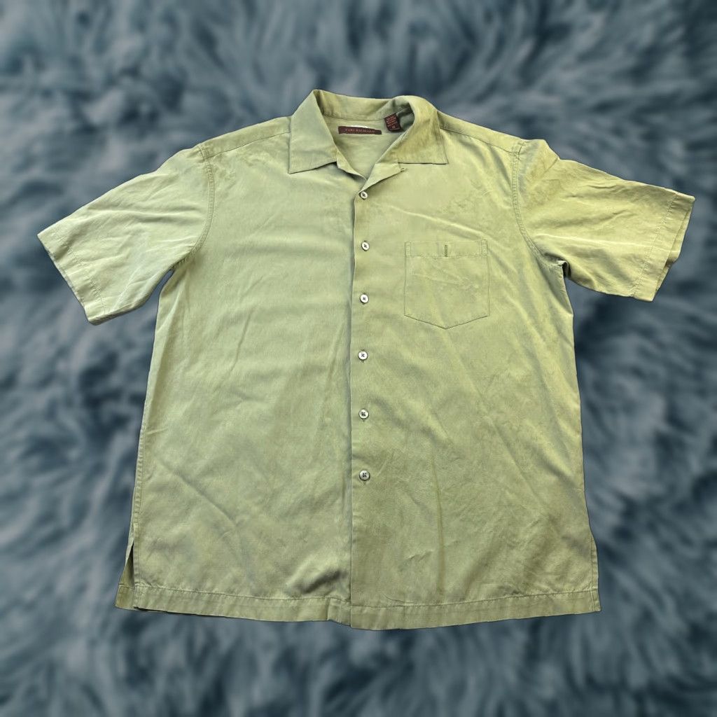 Tori Richard Tori Richard Shirt Mens Medium Green Panel Back Button Up Wine Size US M / EU 48-50 / 2 - 1 Thumbnail