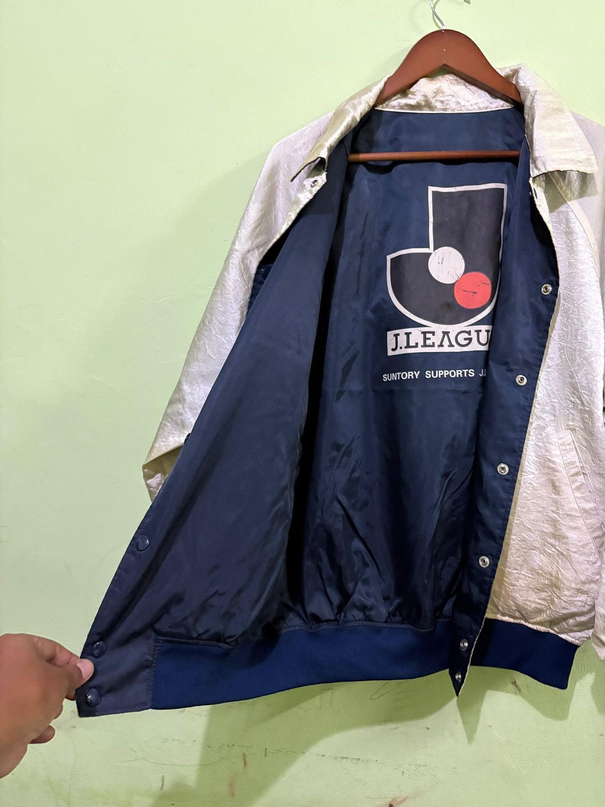 Japanese Brand × Vintage Vintage J.League Windbreaker Jacket Reversible Design Size US L / EU 52-54 / 3 - 4 Thumbnail