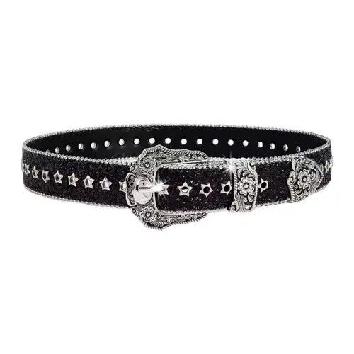 Other Glittering PU Leather Belt Size ONE SIZE - 6 Thumbnail