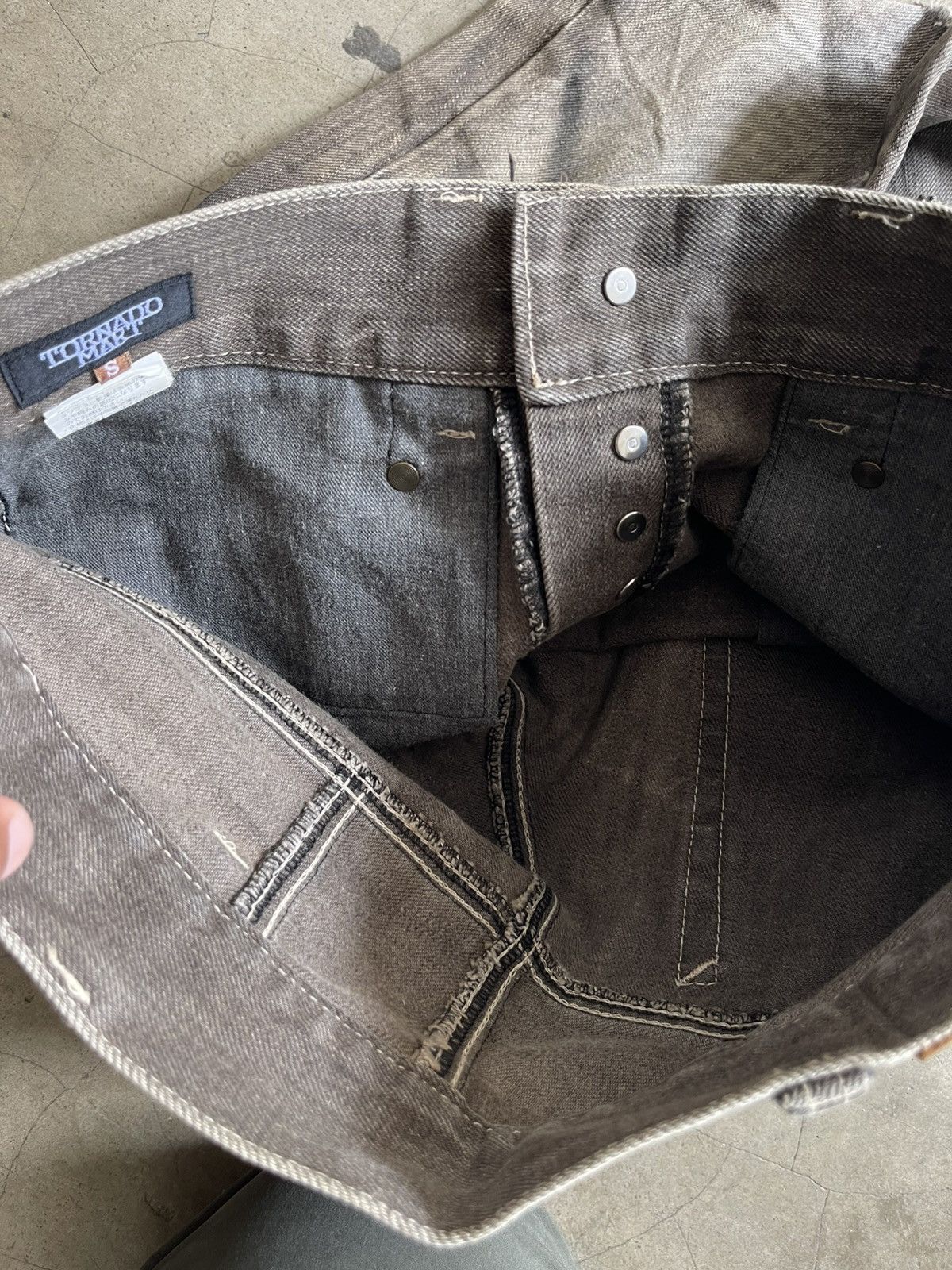 Tornado Mart Tornado Mart Rusty Mud Flared Jeans Distressed I6W9 Type Shi Size US 31 - 12 Thumbnail