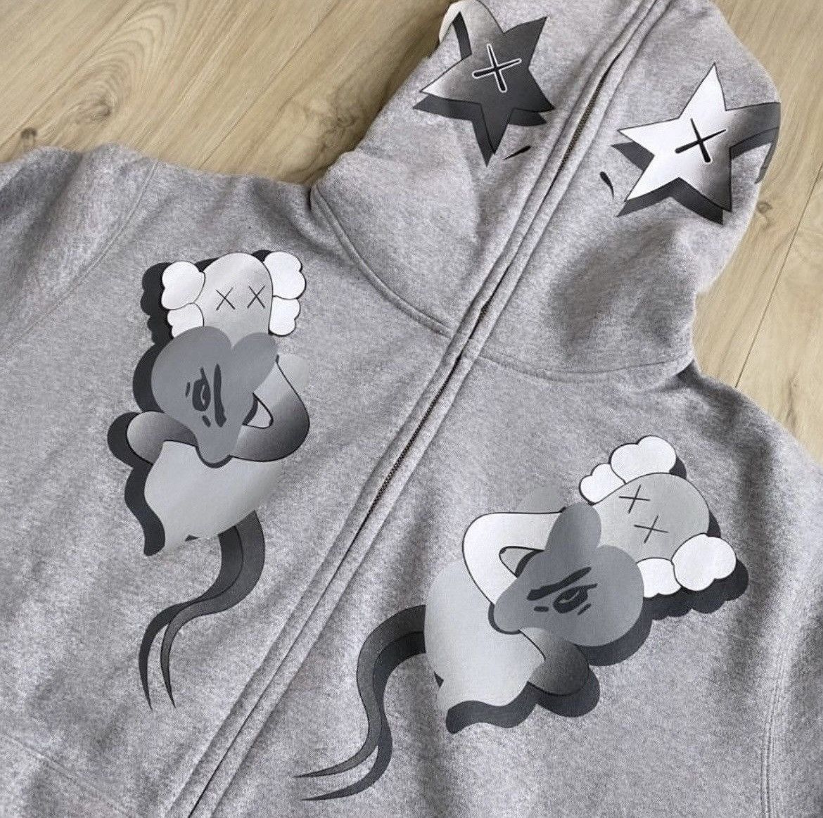 Bape × Kaws RARE OG 2006 A BATHING APE X KAWS FULLZIP HOODIE | Grailed