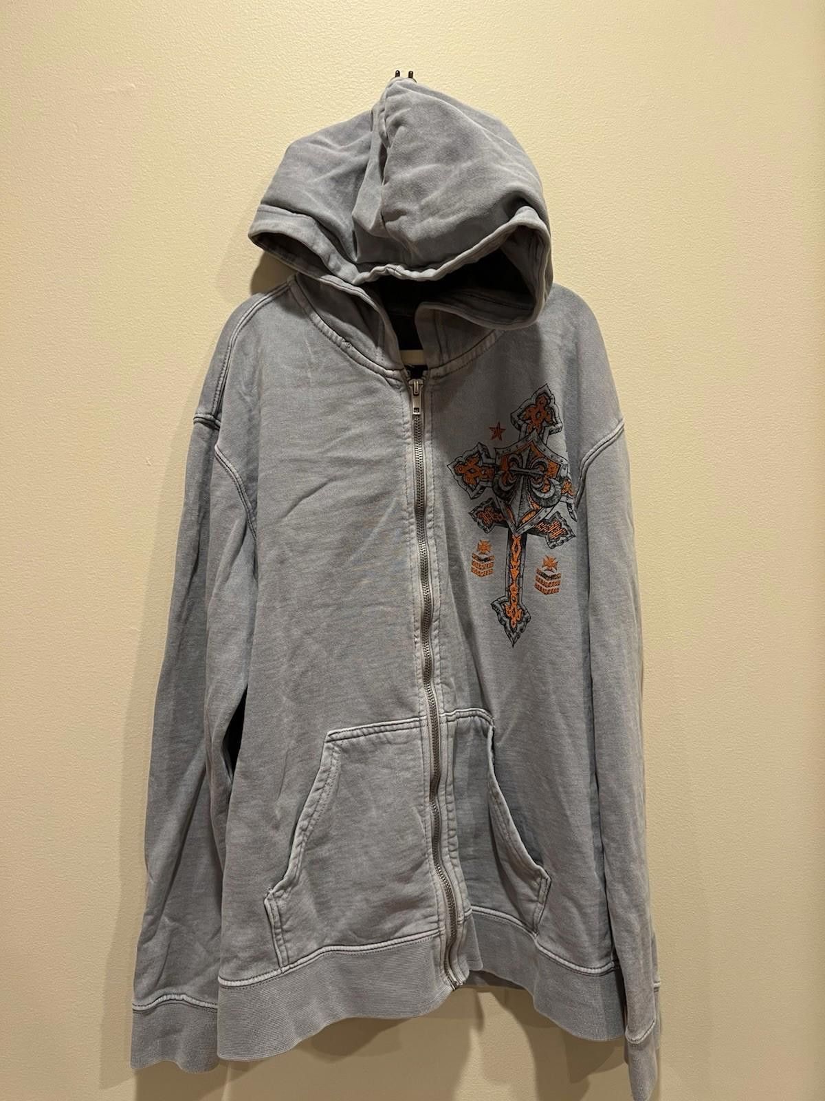 Affliction Affliction Hoodie Gray Cross Graphic Y2K Streetwear Kid 8-10 Size US M / EU 48-50 / 2 - 3 Thumbnail