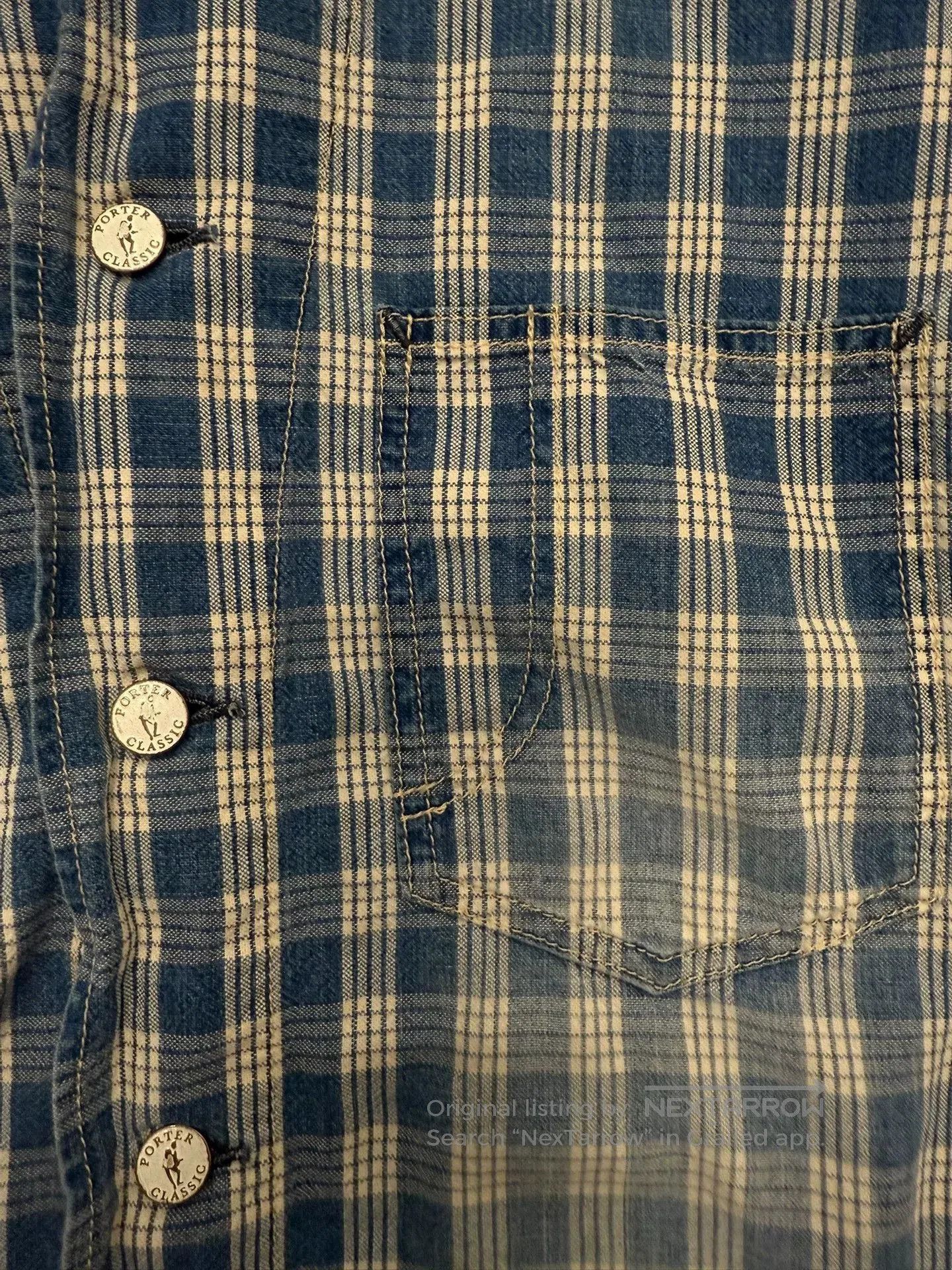 Porter Classic Porter Classic Hawaiian Denim Shirt. Size US XL / EU 56 / 4 - 3 Thumbnail