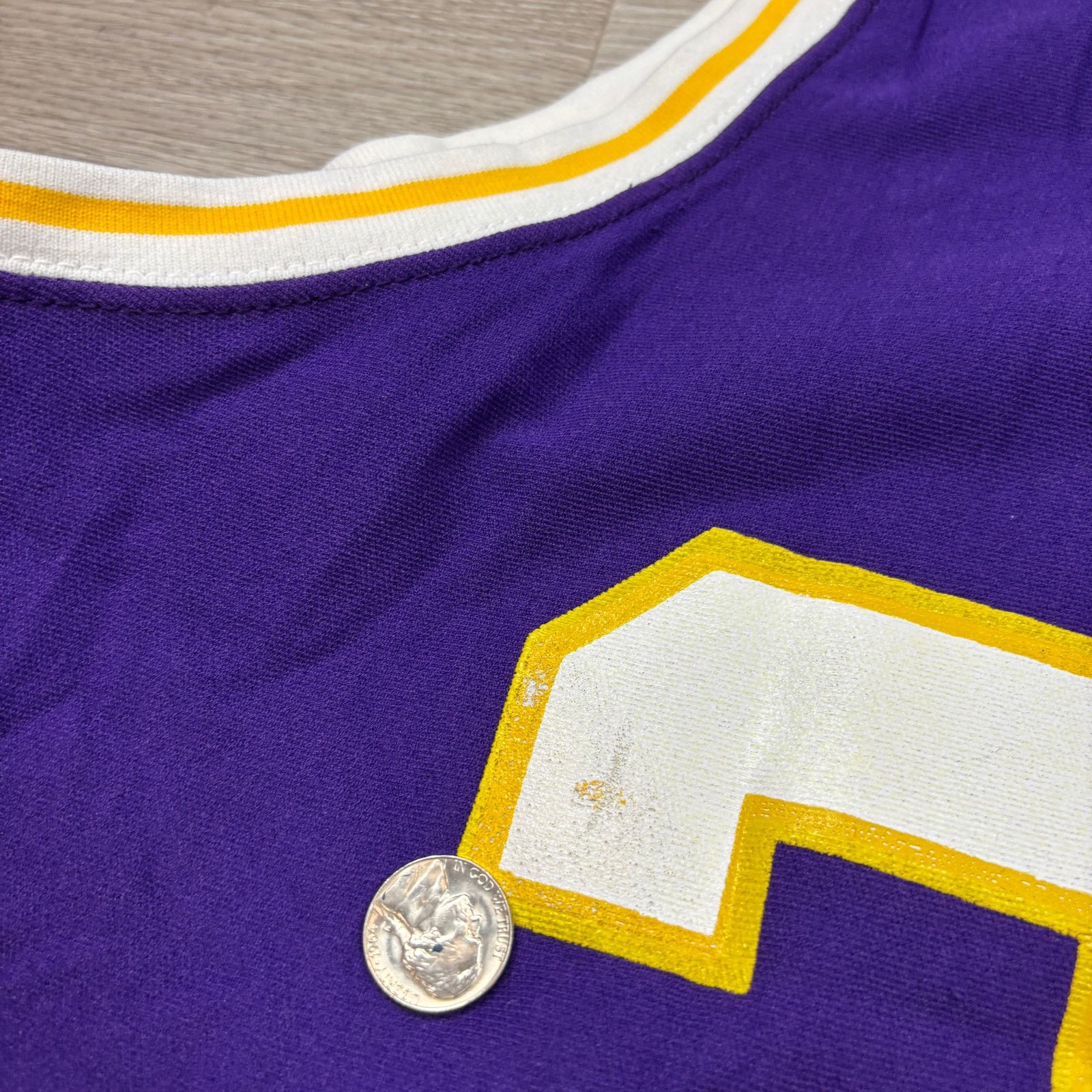 NBA × Vintage VTG Magic Johnson 32 Sand Knit LA Lakers Jersey NBA Large Size US L / EU 52-54 / 3 - 13 Thumbnail